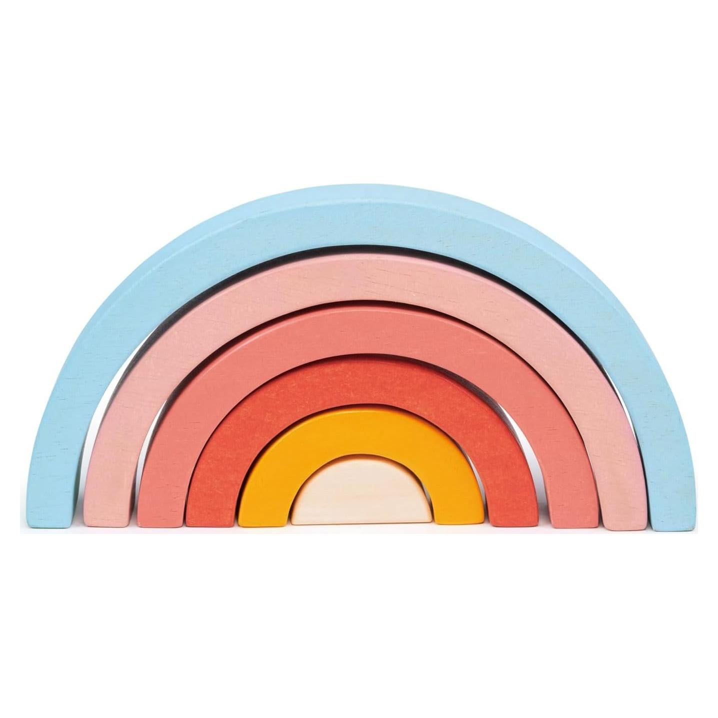 Túnel del Atardecer Mentari - Juguete de Madera 6 Piezas 22x11cm