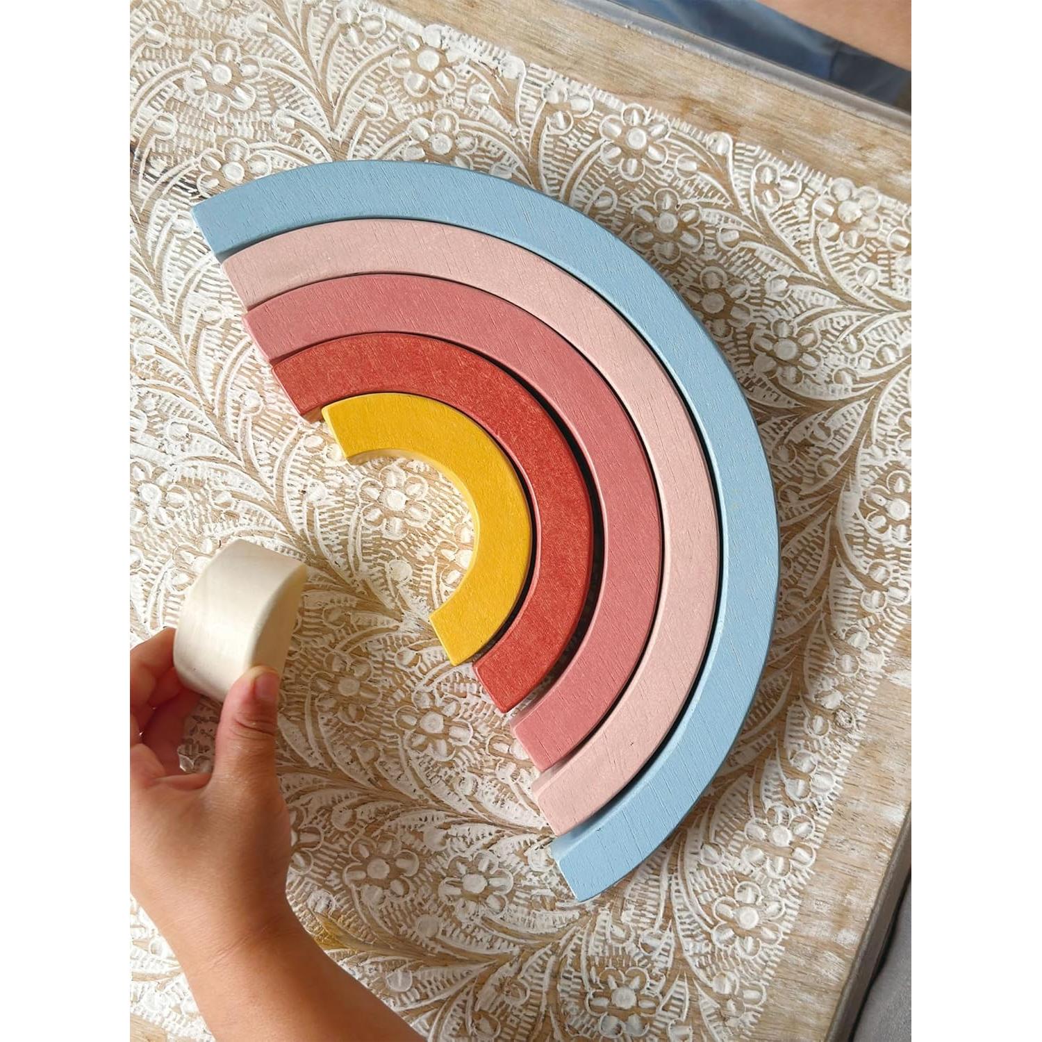 Túnel del Atardecer Mentari - Juguete de Madera 6 Piezas 22x11cm