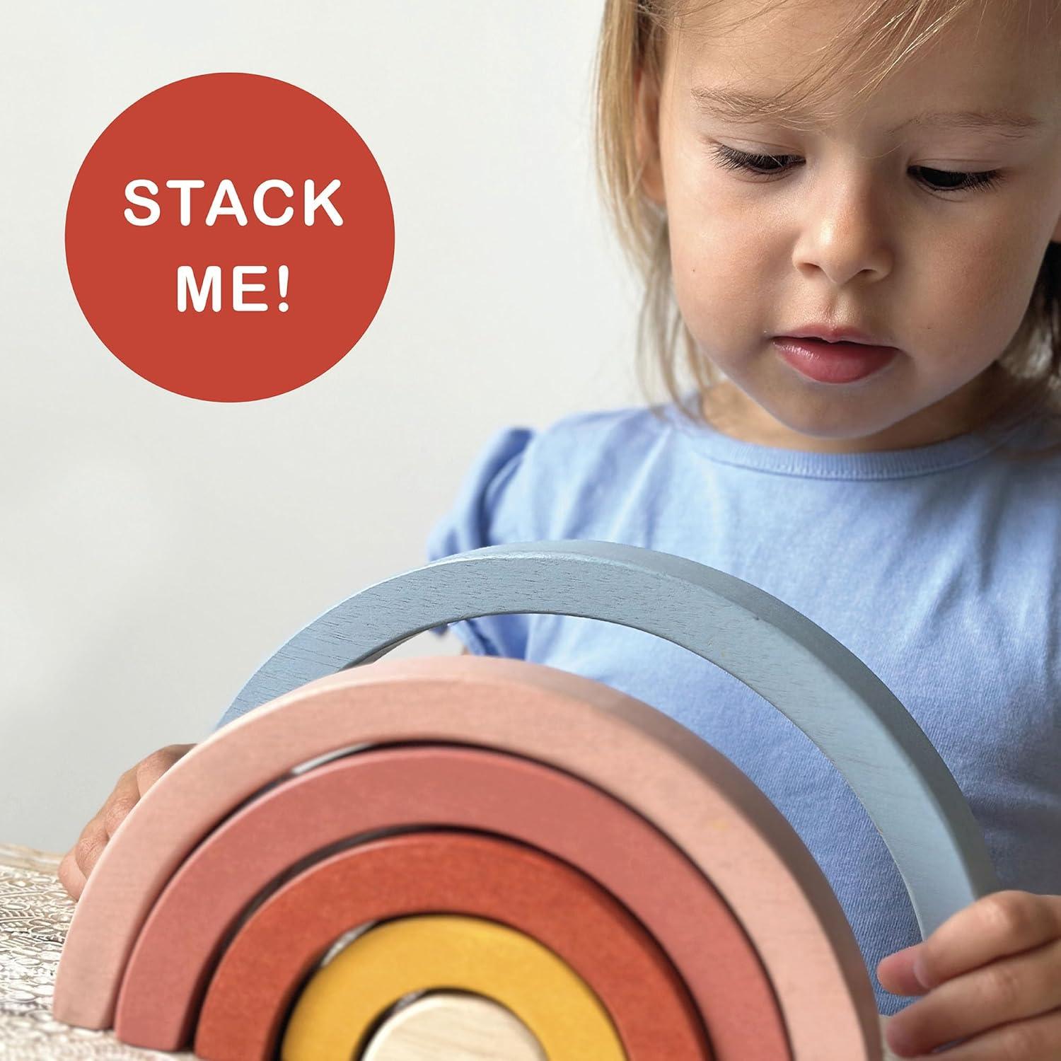 Túnel del Atardecer Mentari - Juguete de Madera 6 Piezas 22x11cm