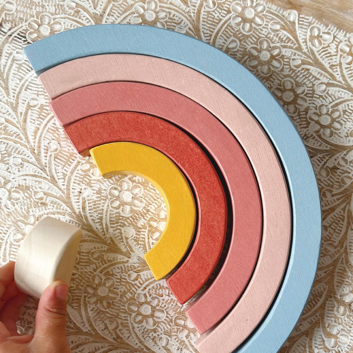 Túnel del Atardecer Mentari - Juguete de Madera 6 Piezas 22x11cm