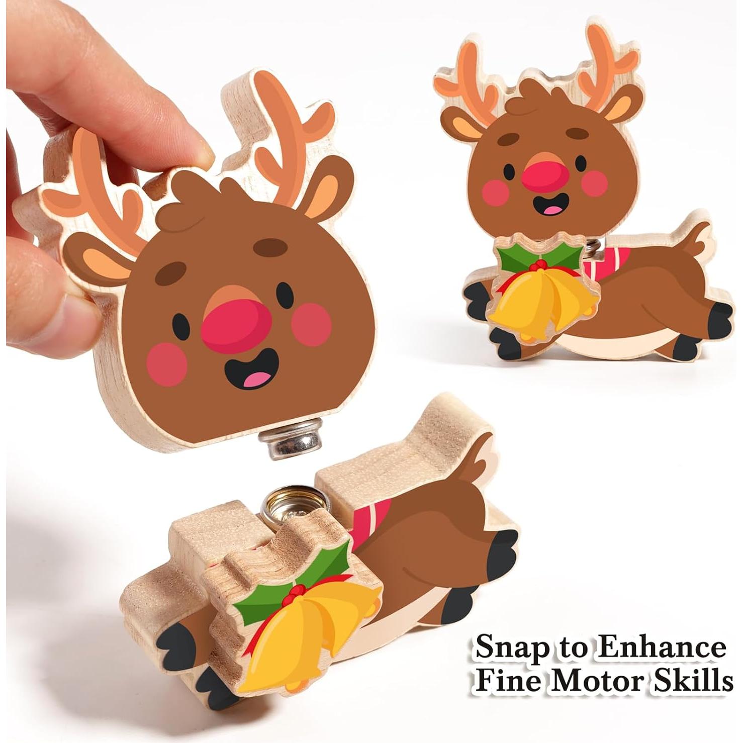 Bloques de Construcción de Madera HUZU Navidad 3D para Niños