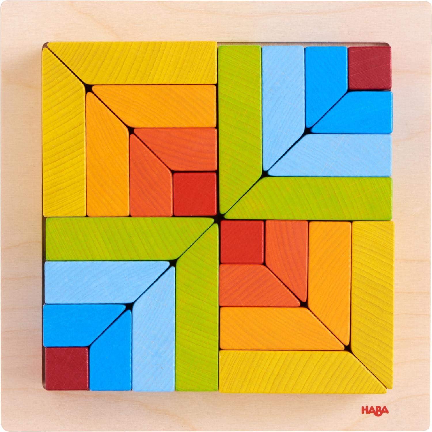 Juego de Bloques de Madera HABA 28 Piezas Montessori 3+