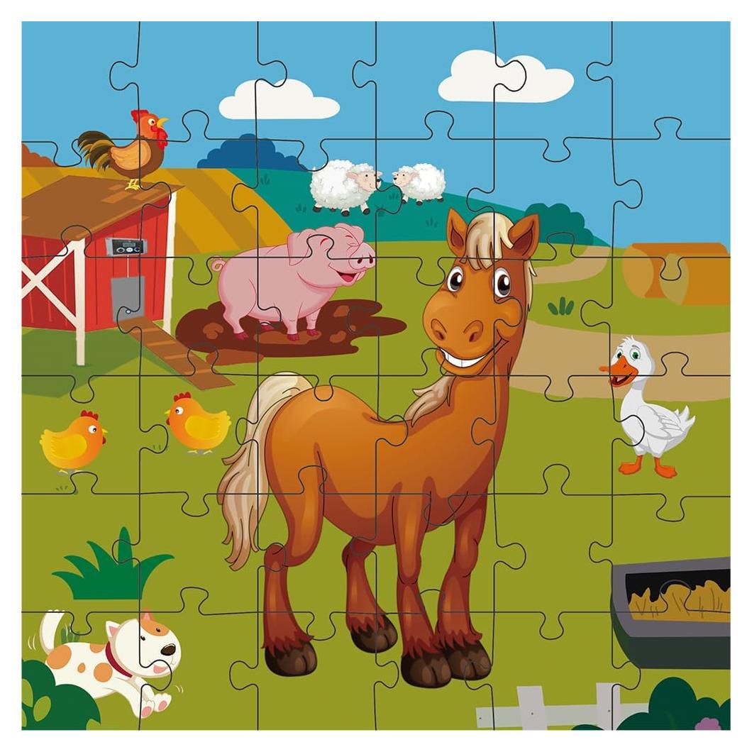 Rompecabezas de Suelo Caballo Spacemor 36 Piezas para Niños