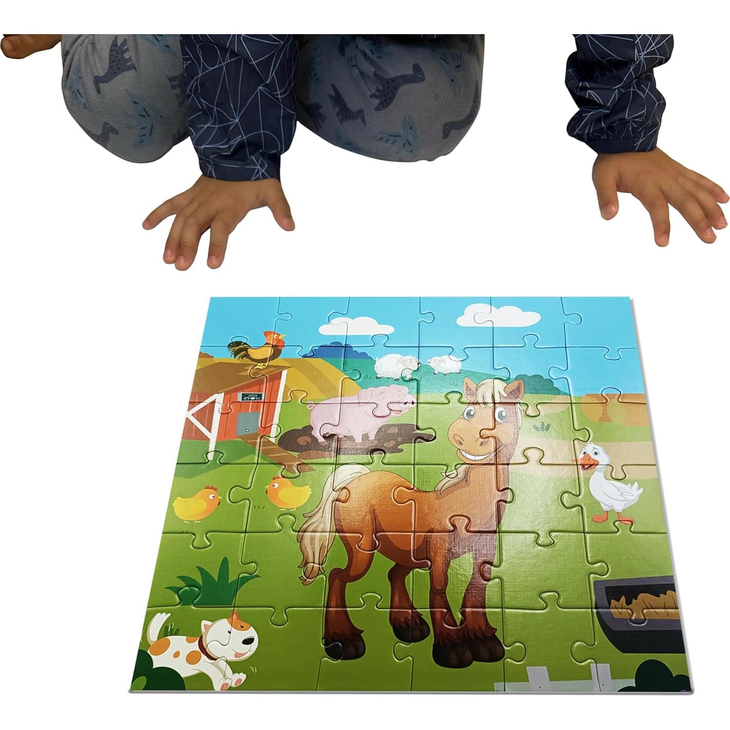 Rompecabezas de Suelo Caballo Spacemor 36 Piezas para Niños