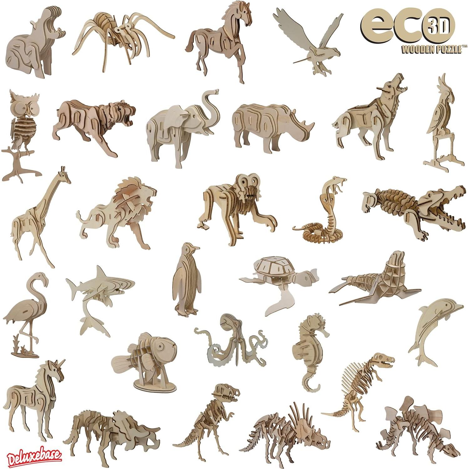 Rompecabezas 3D de Madera Ecológica Deluxebase - Caballo