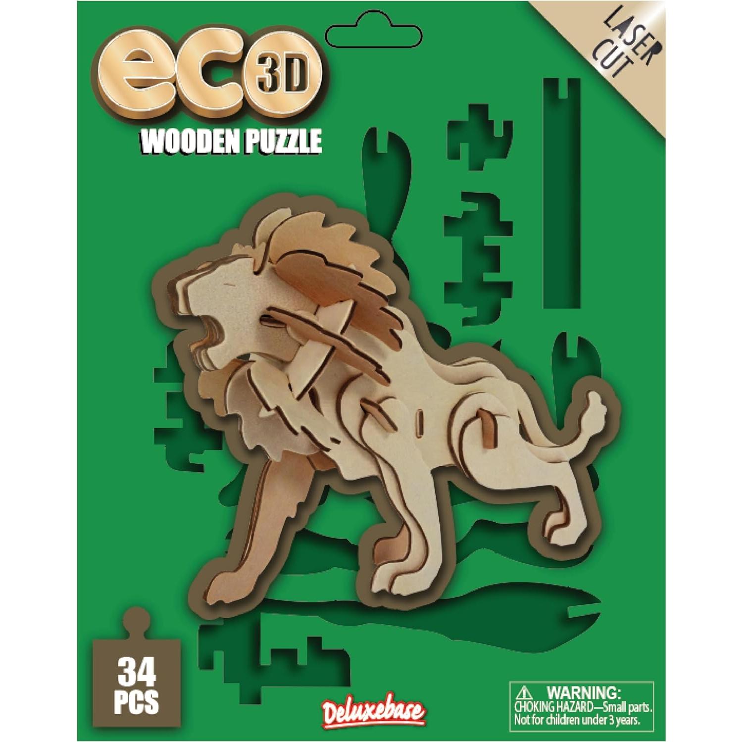 Rompecabezas 3D de Madera Ecológica Deluxebase - Caballo