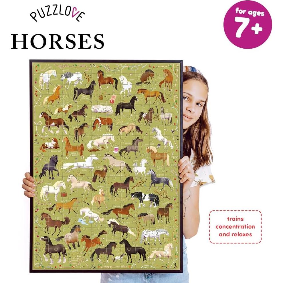 Rompecabezas de Suelo Caballos 200 Piezas Banana Panda