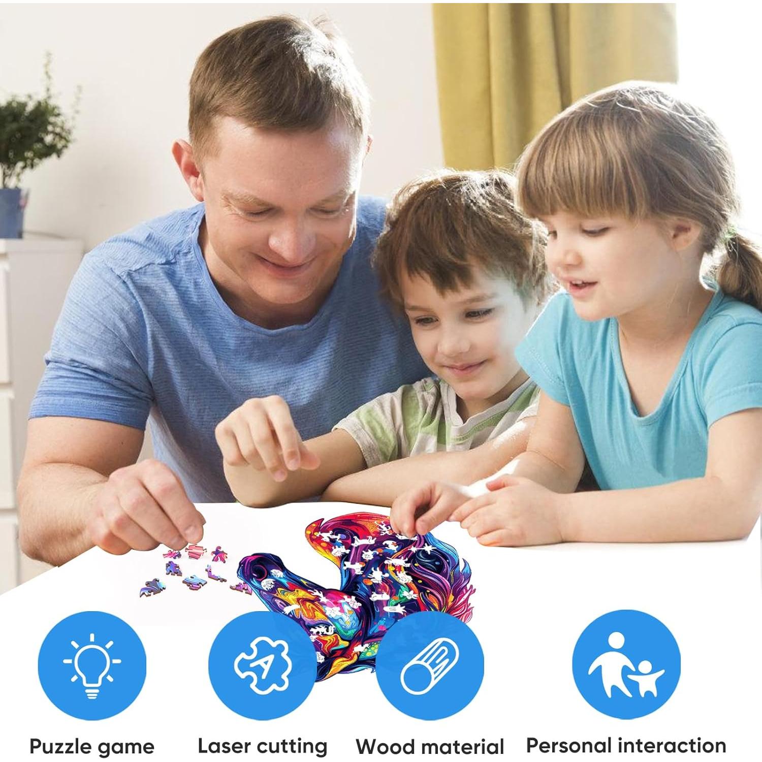 Rompecabezas de Madera Reouinty 200 Piezas Cabeza de Caballo