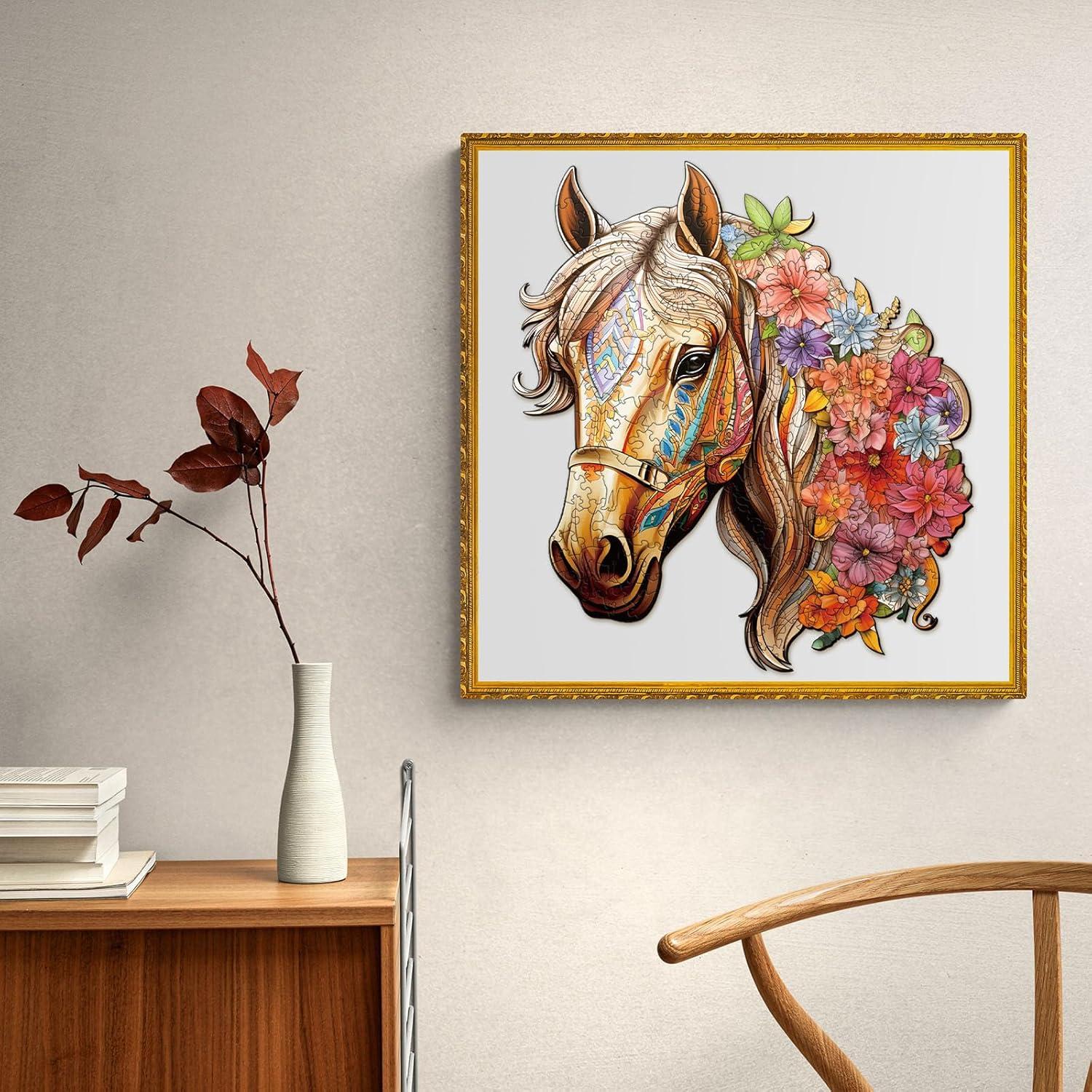 Rompecabezas de Madera Caballo NABYSHOP 200 Piezas 27.9x29cm