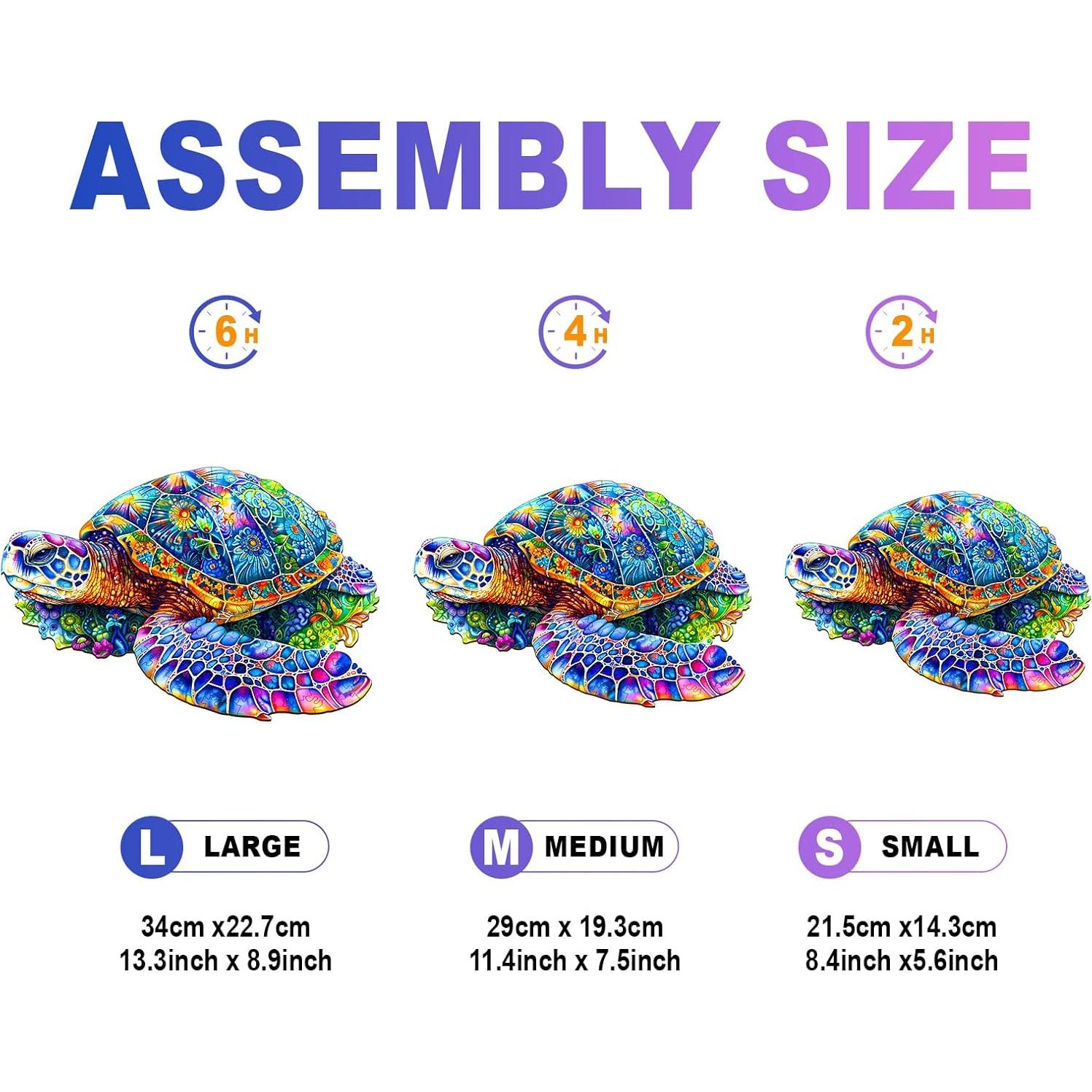 Rompecabezas de Madera Tortuga DOCRAGI 160 Piezas Creativo