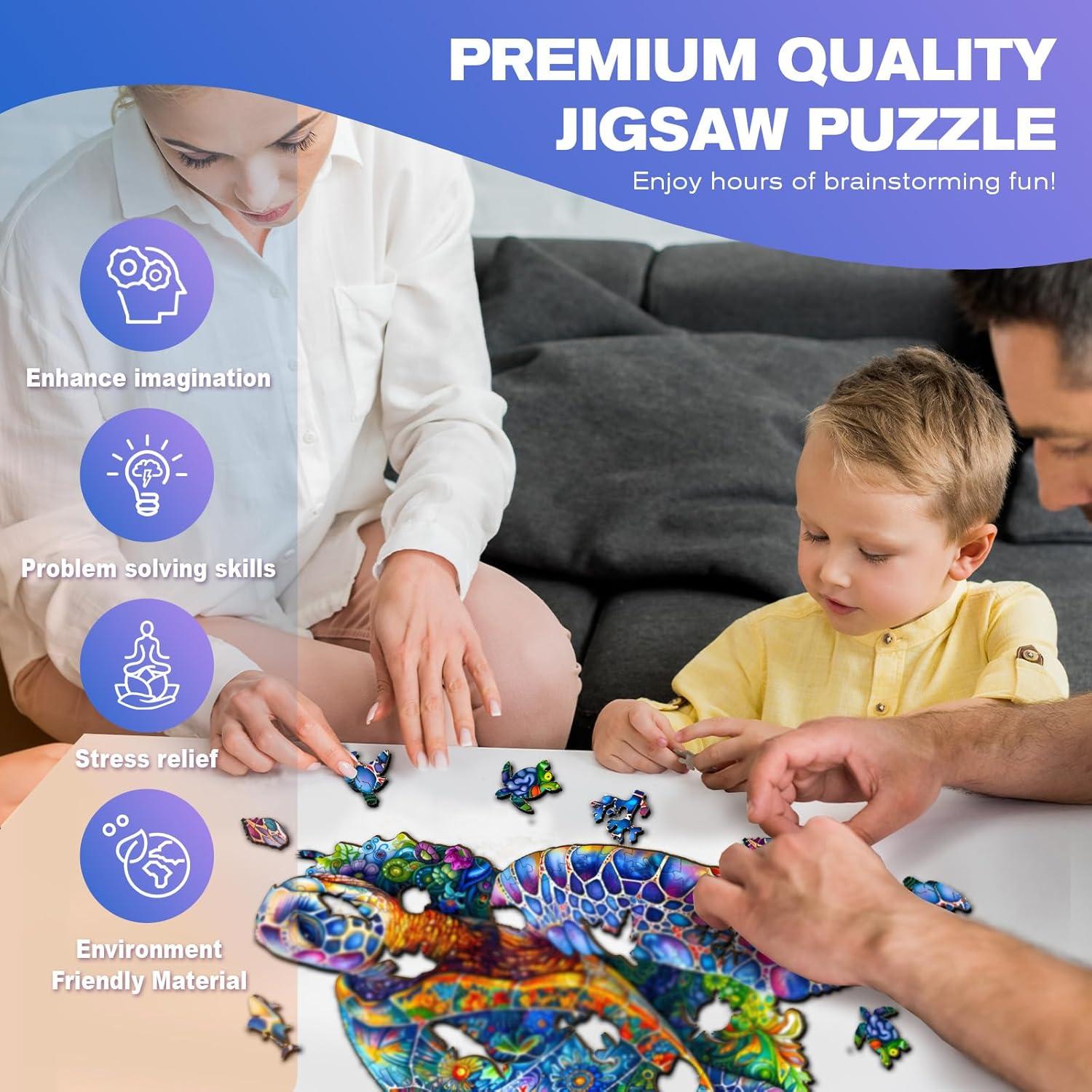 Rompecabezas de Madera Tortuga DOCRAGI 160 Piezas Creativo