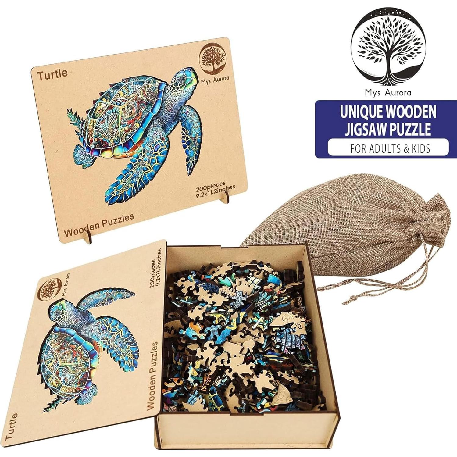 Rompecabezas de Madera Tortuga Marina 200 Piezas Mys Aurora