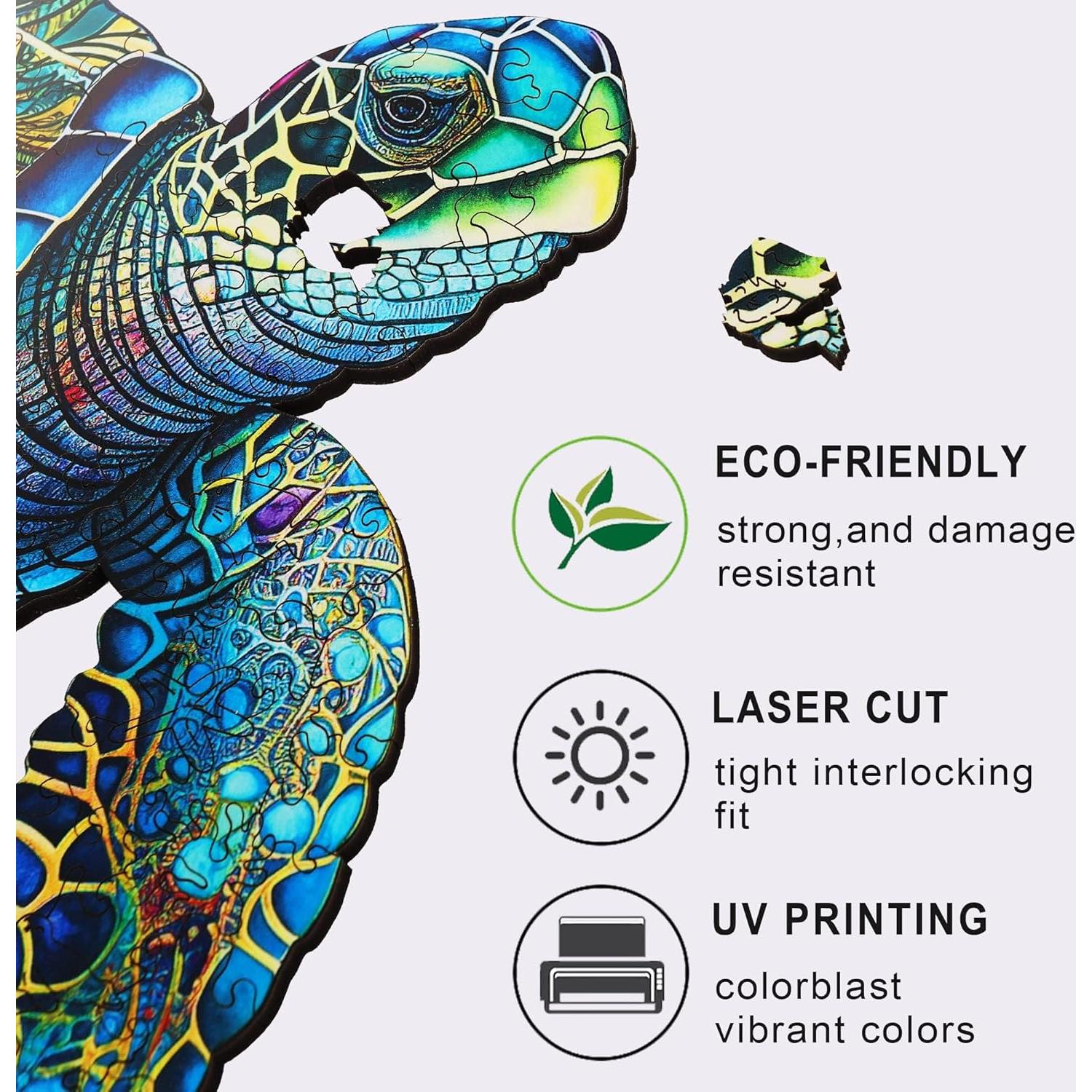 Rompecabezas de Madera Tortuga Marina 200 Piezas Mys Aurora