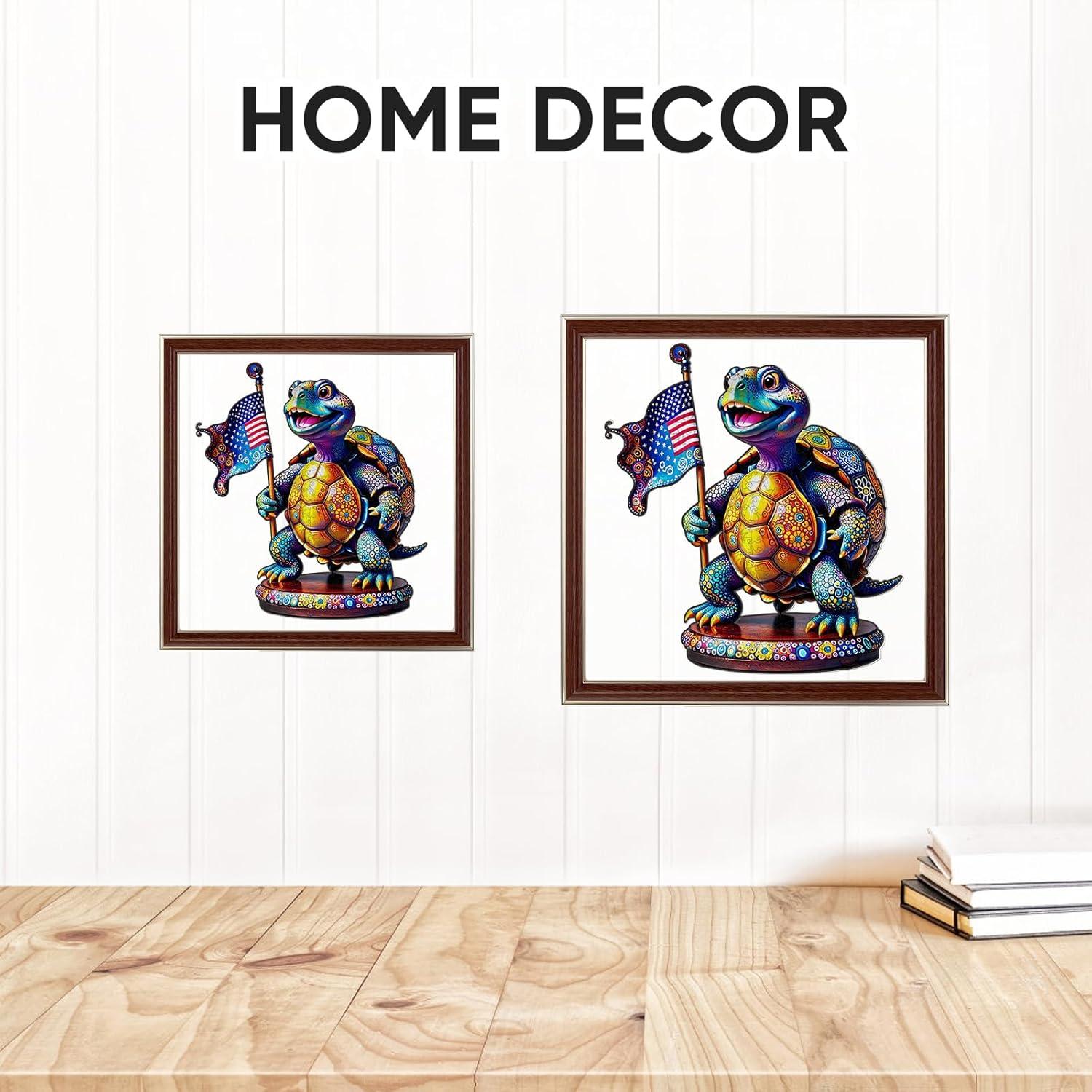 Rompecabezas de Madera Bovearto Tortuga de Bandera 215 Piezas