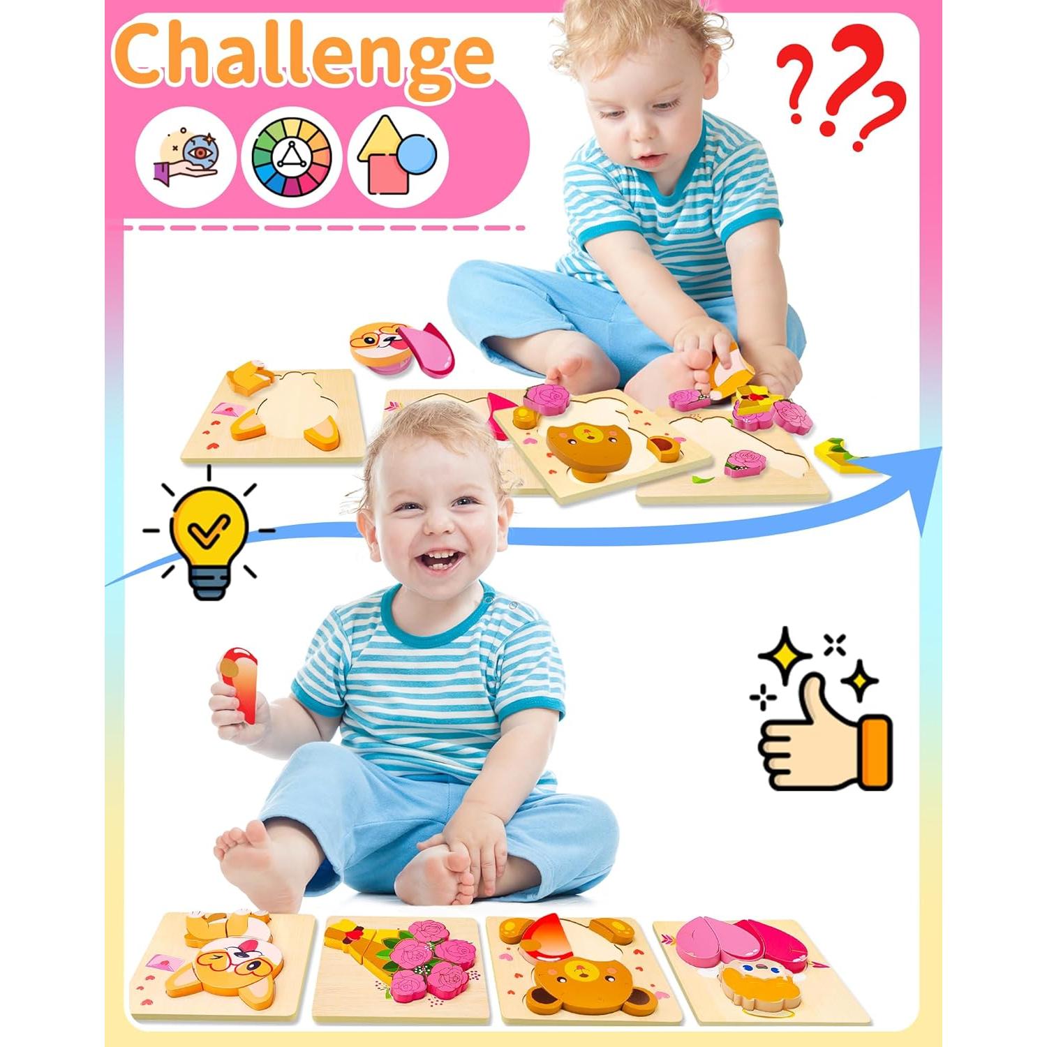 Rompecabezas de Madera San Valentín Oomloid - 4 Piezas