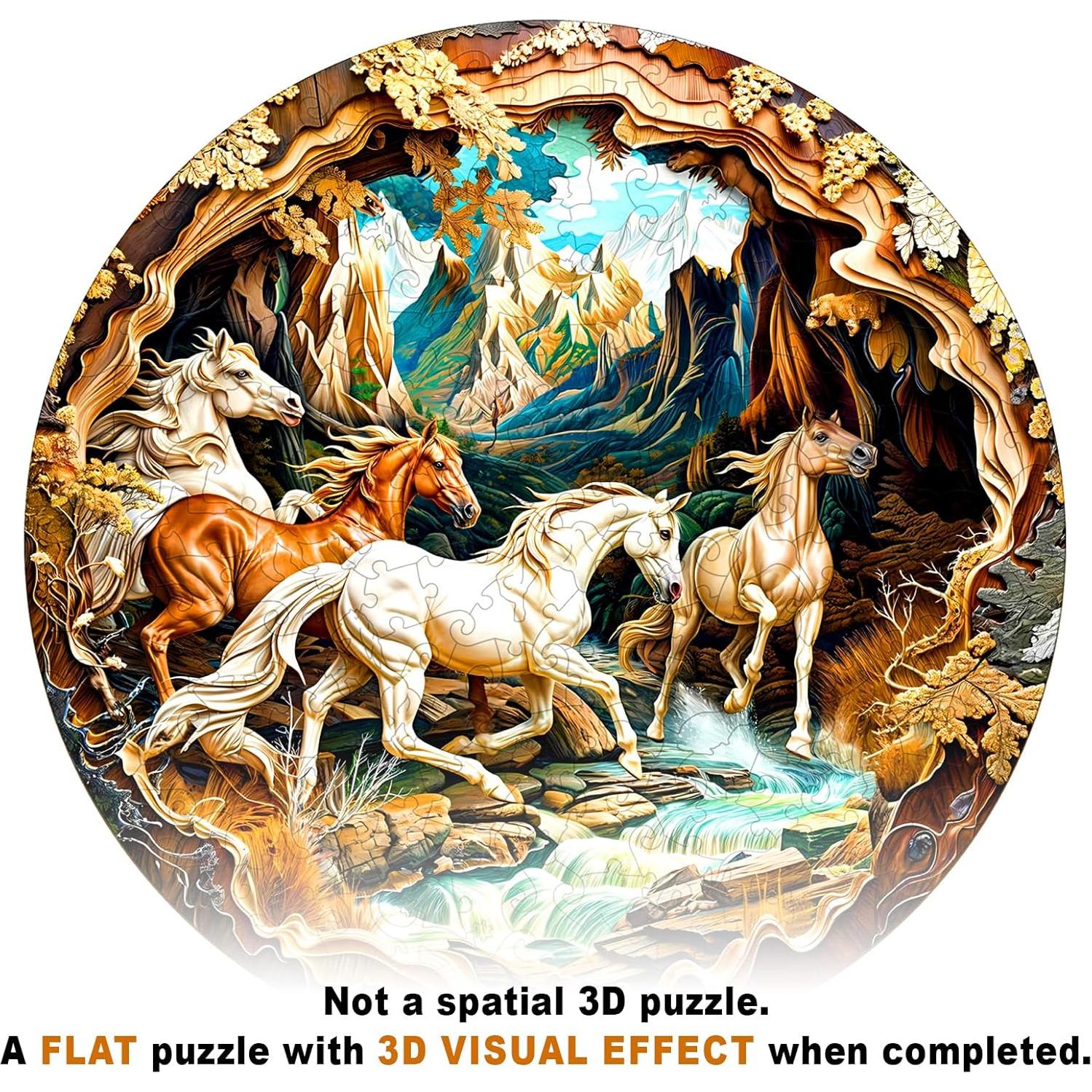 Rompecabezas de Madera 3D Caballo DOCRAGI - 200 Piezas