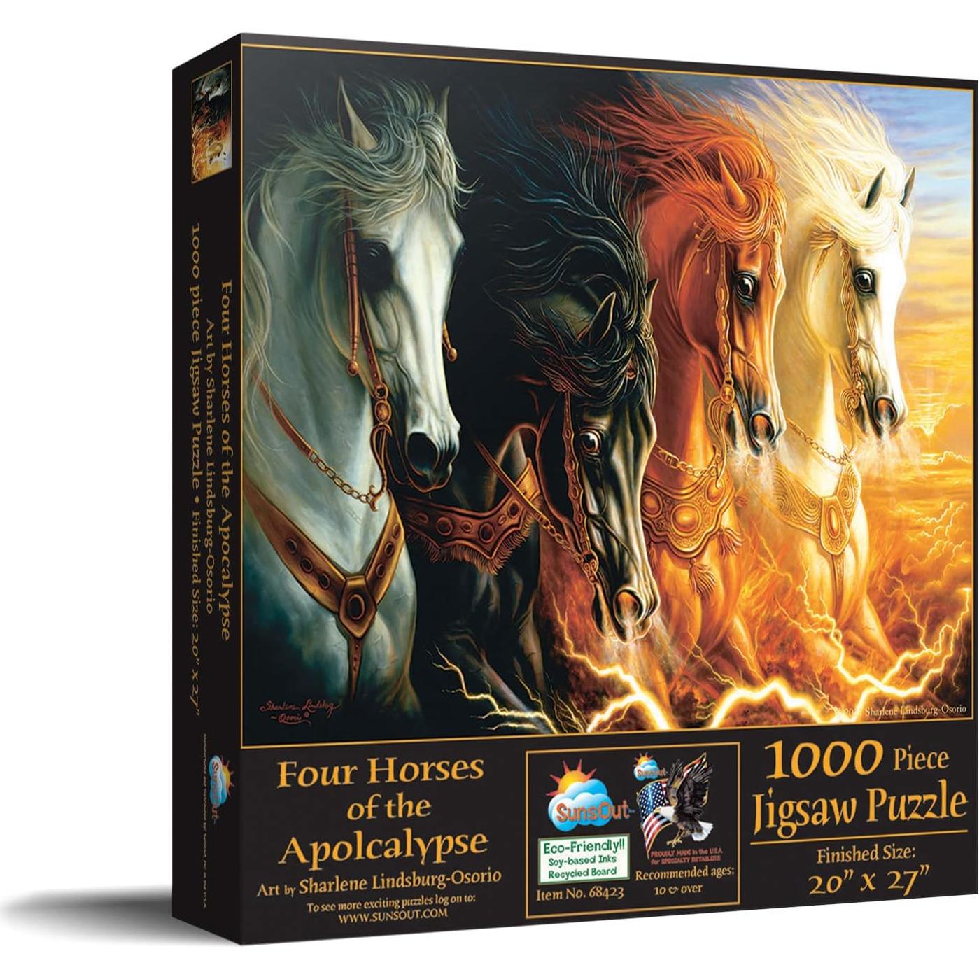 Rompecabezas 1000 piezas Cuatro Caballos del Apocalipsis SUNSOUT