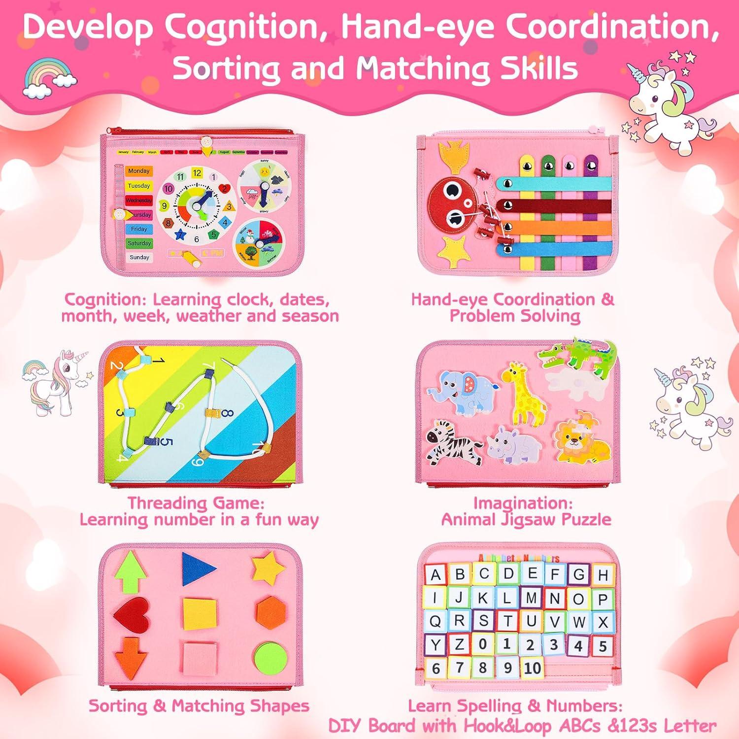 Tablero Ocupado Montessori Esjay para Niños 3+ Caballo de Hada