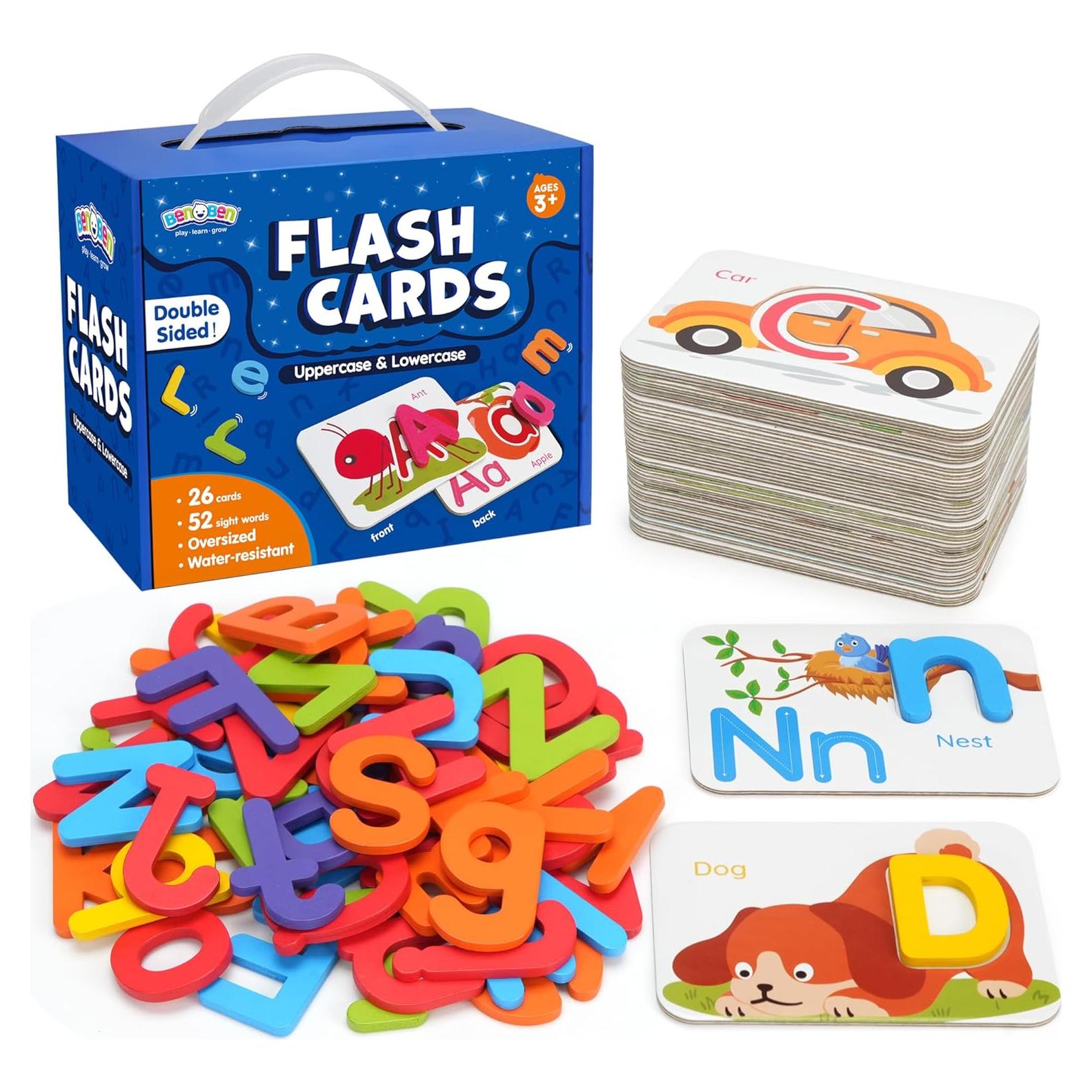 Tarjetas de Flash Alfabeto Montessori LotFancy 78 Piezas