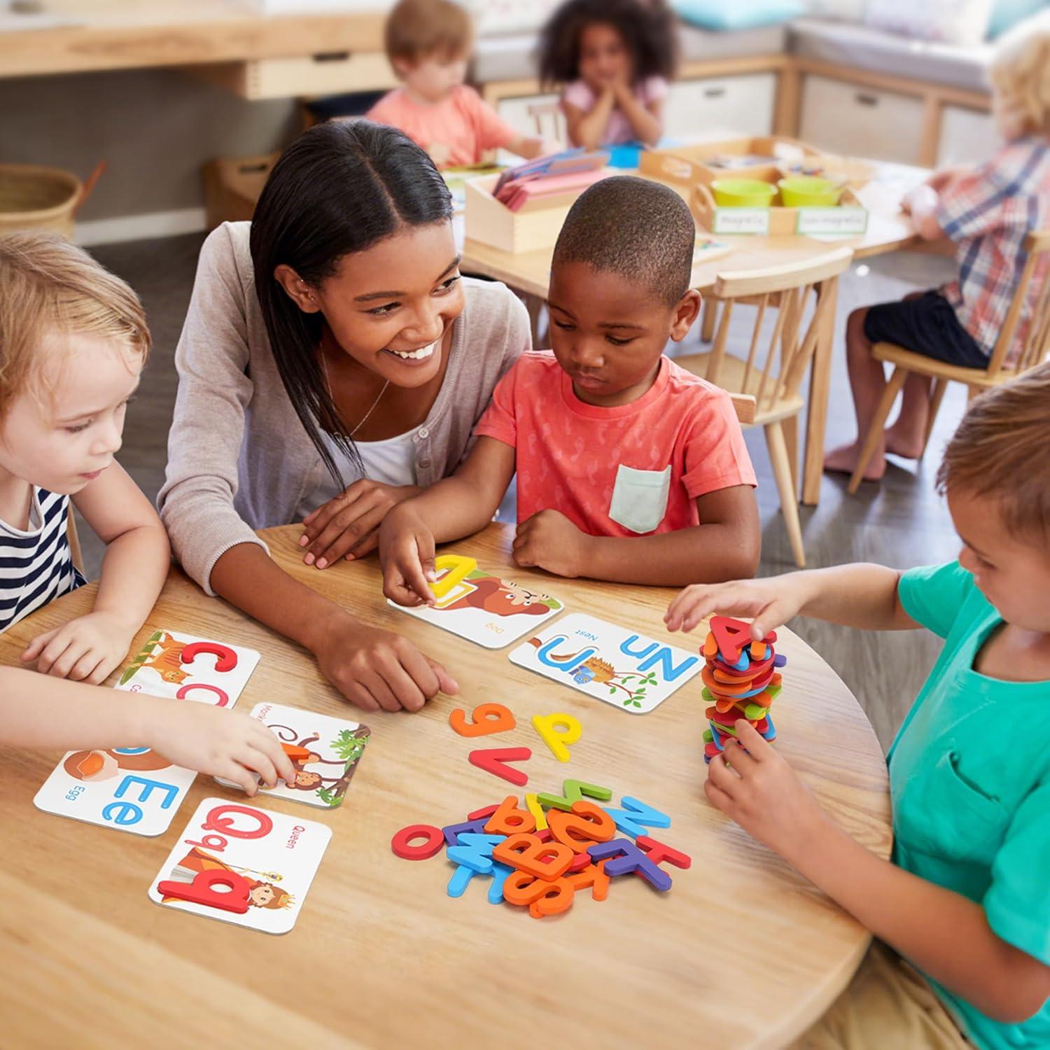 Tarjetas de Flash Alfabeto Montessori LotFancy 78 Piezas