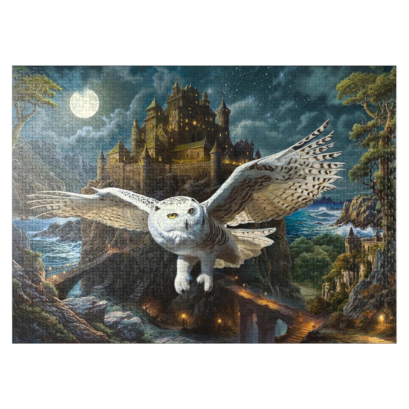 Rompecabezas 1000 Piezas MiRompecabezas - Búho Mágico y Castillo