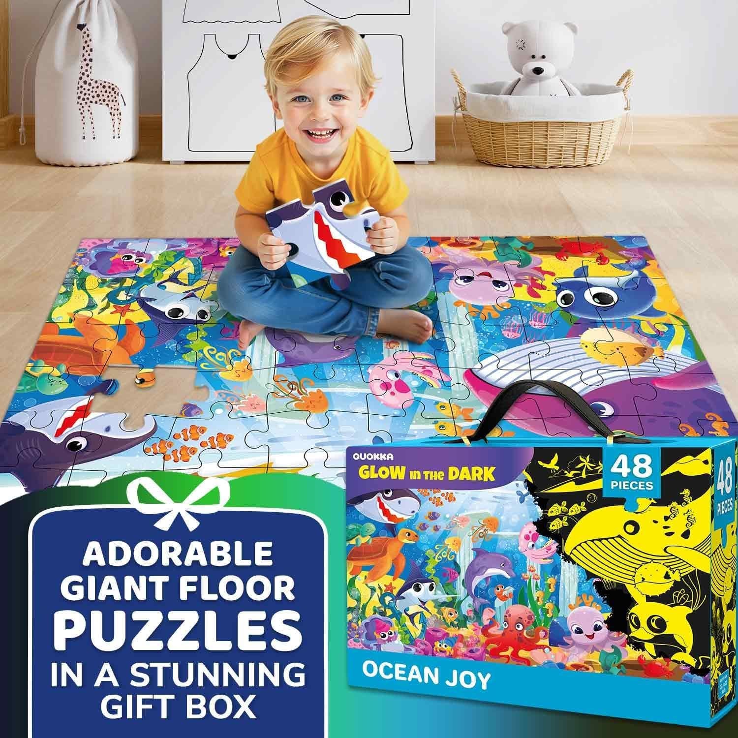 Rompecabezas de Suelo QUOKKA Océano 61x91 cm Brilla en la Oscuridad