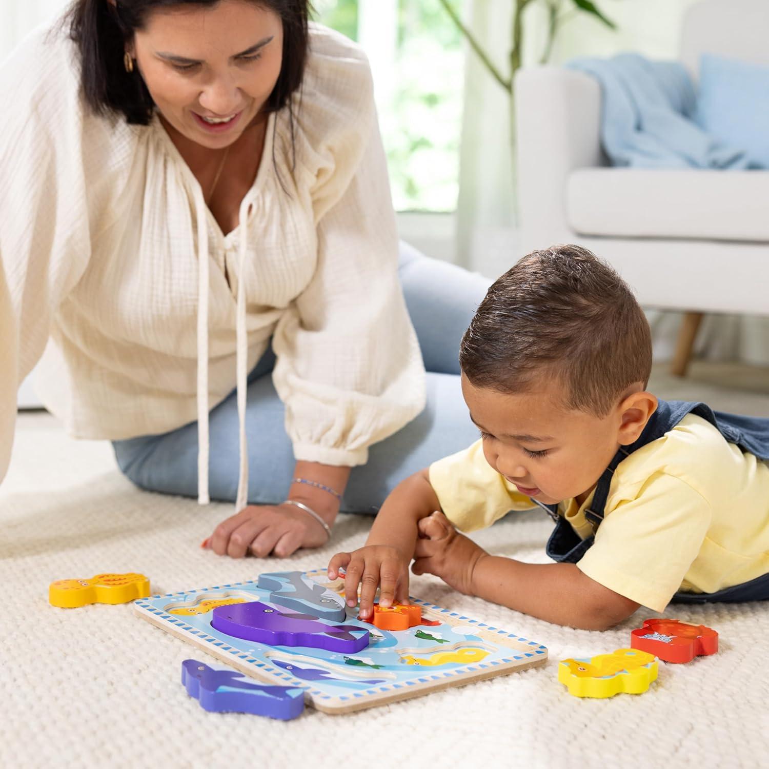 Rompecabezas de Madera Grueso Melissa & Doug - 7 Piezas Marinas