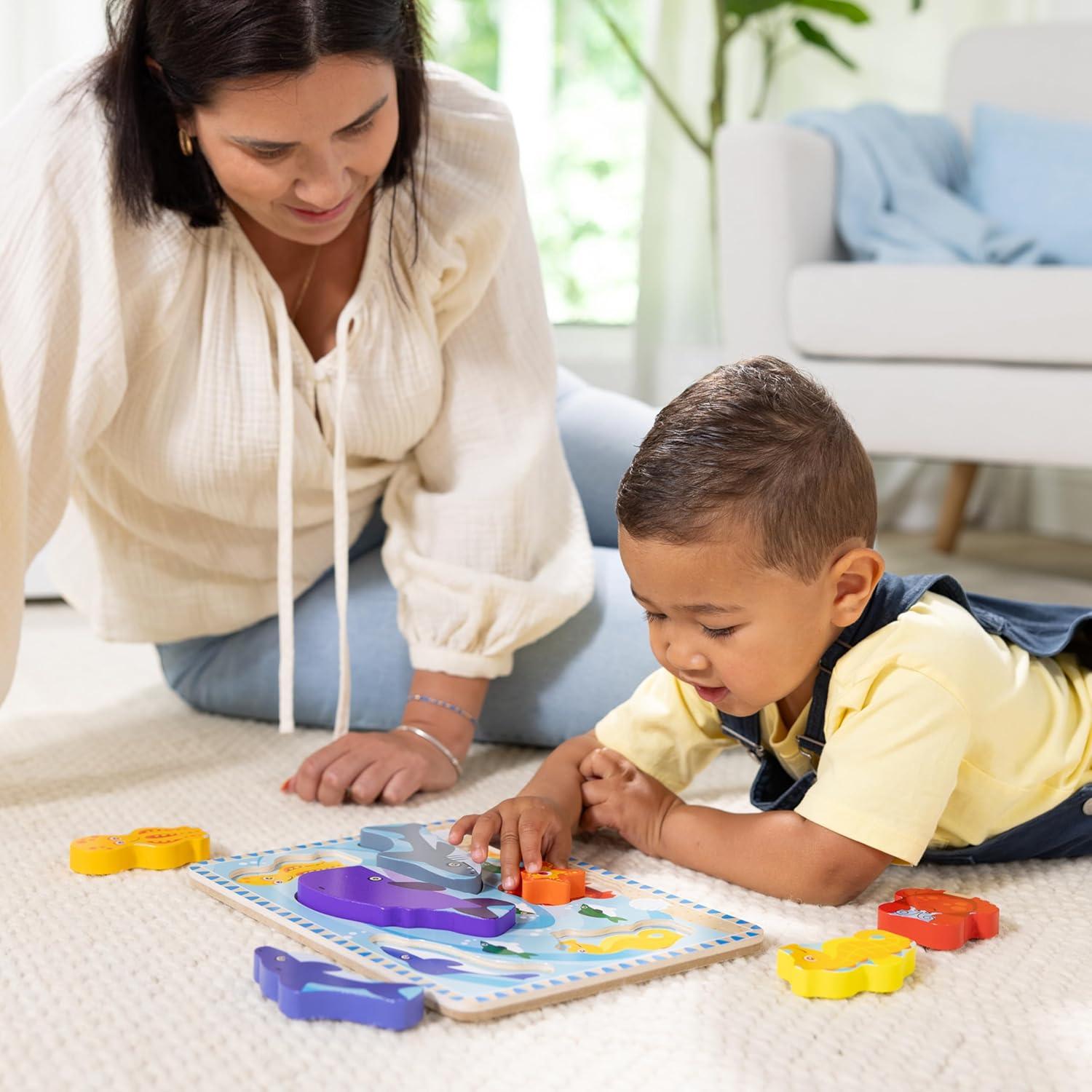 Rompecabezas de Madera Grueso Melissa & Doug - 7 Piezas Marinas