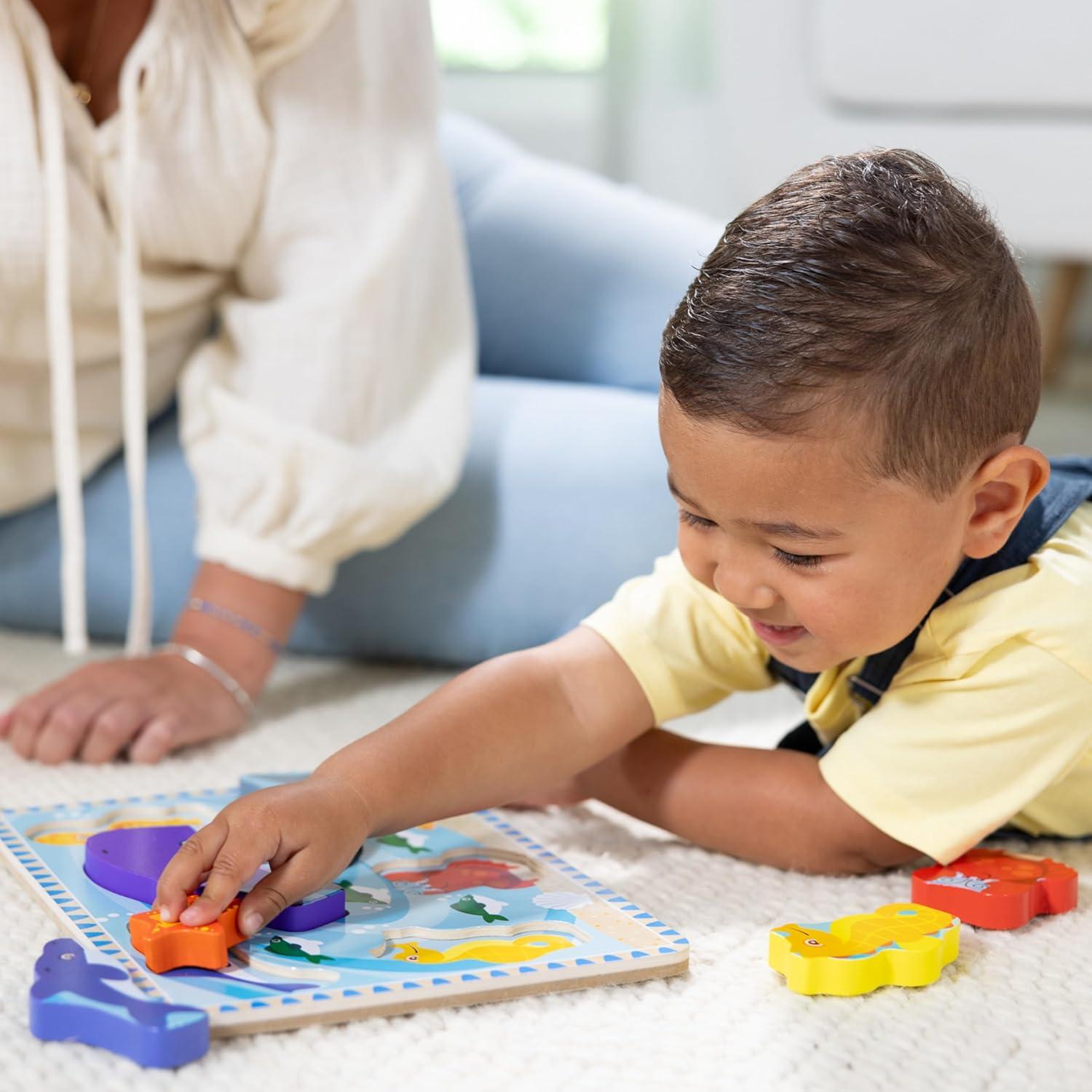 Rompecabezas de Madera Grueso Melissa & Doug - 7 Piezas Marinas