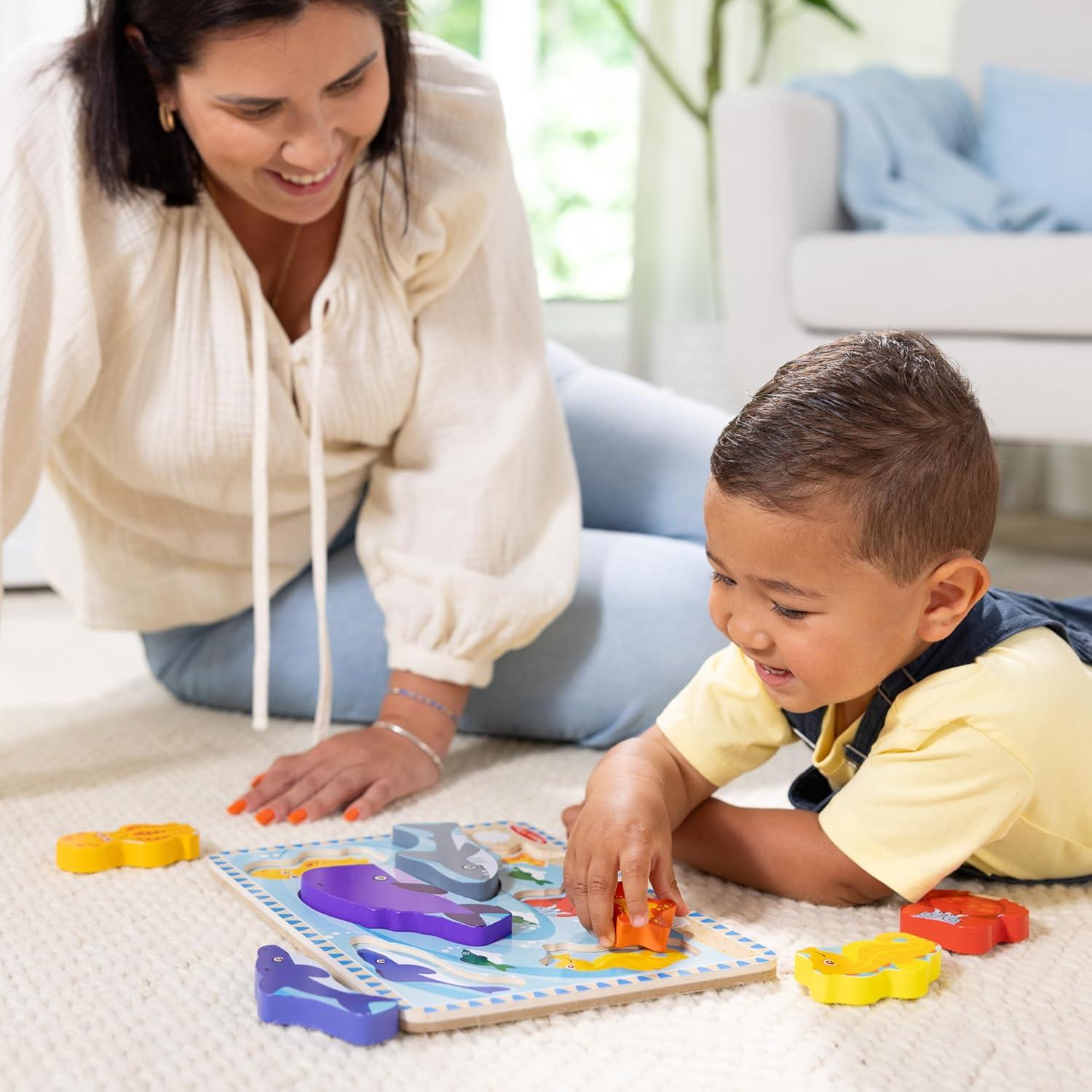 Rompecabezas de Madera Grueso Melissa & Doug - 7 Piezas Marinas