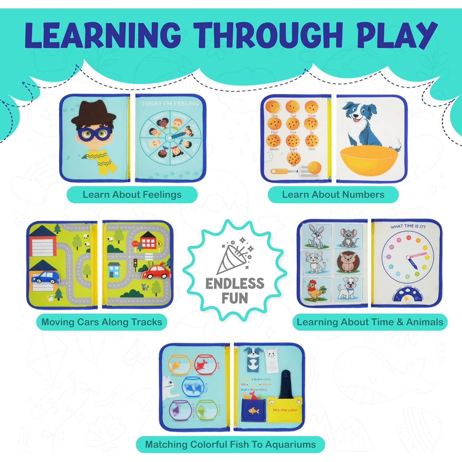 Libro de Actividades Montessori KAHOUETT para Niños 1-3 Años