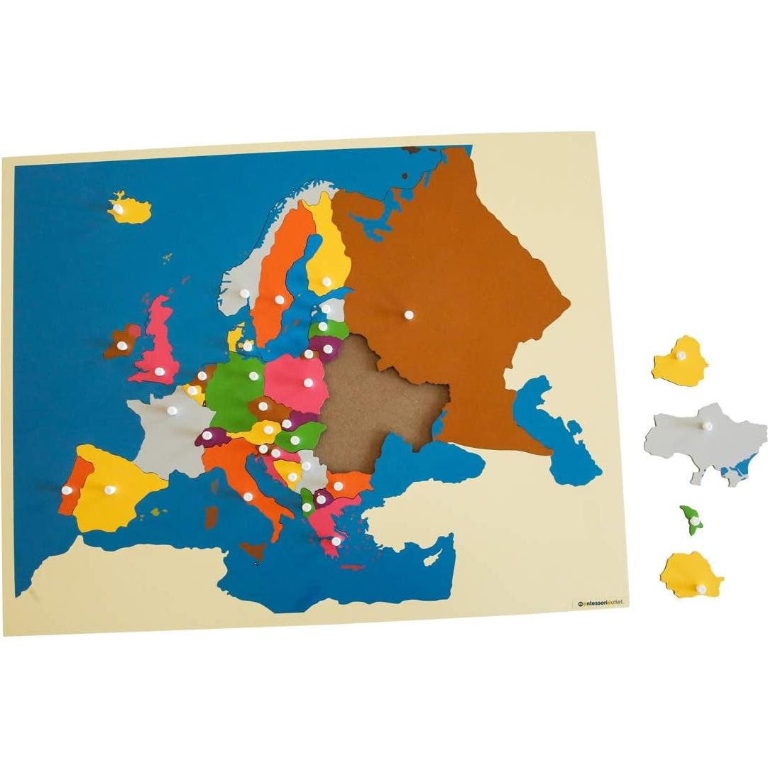 Rompecabezas de Madera Europa Montessori 57x45cm