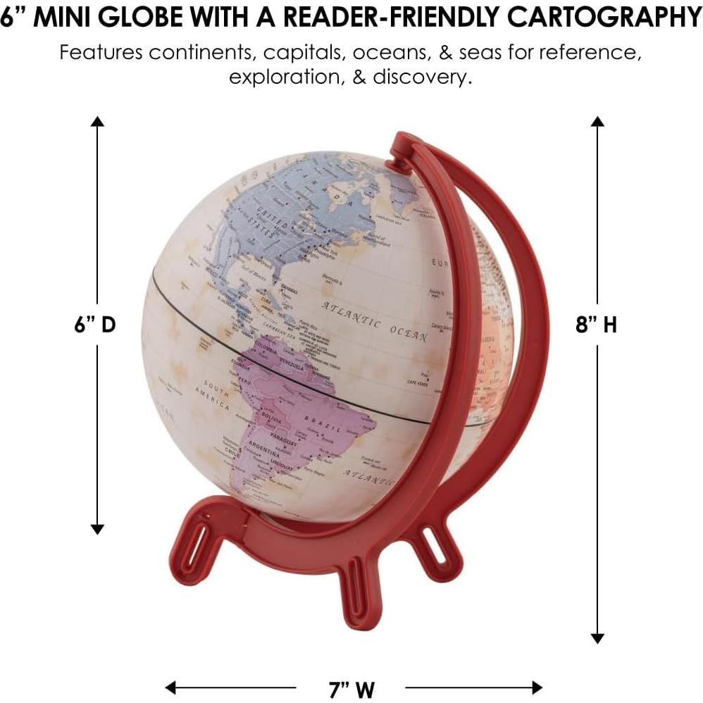 Globo Mundial Giacomino Waypoint Geographic 15 cm para Niños