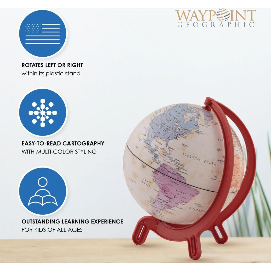 Globo Mundial Giacomino Waypoint Geographic 15 cm para Niños