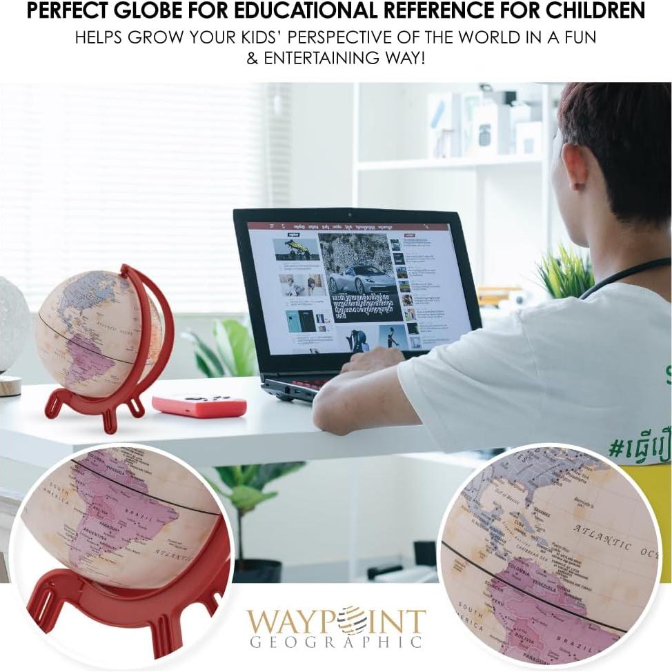 Globo Mundial Giacomino Waypoint Geographic 15 cm para Niños
