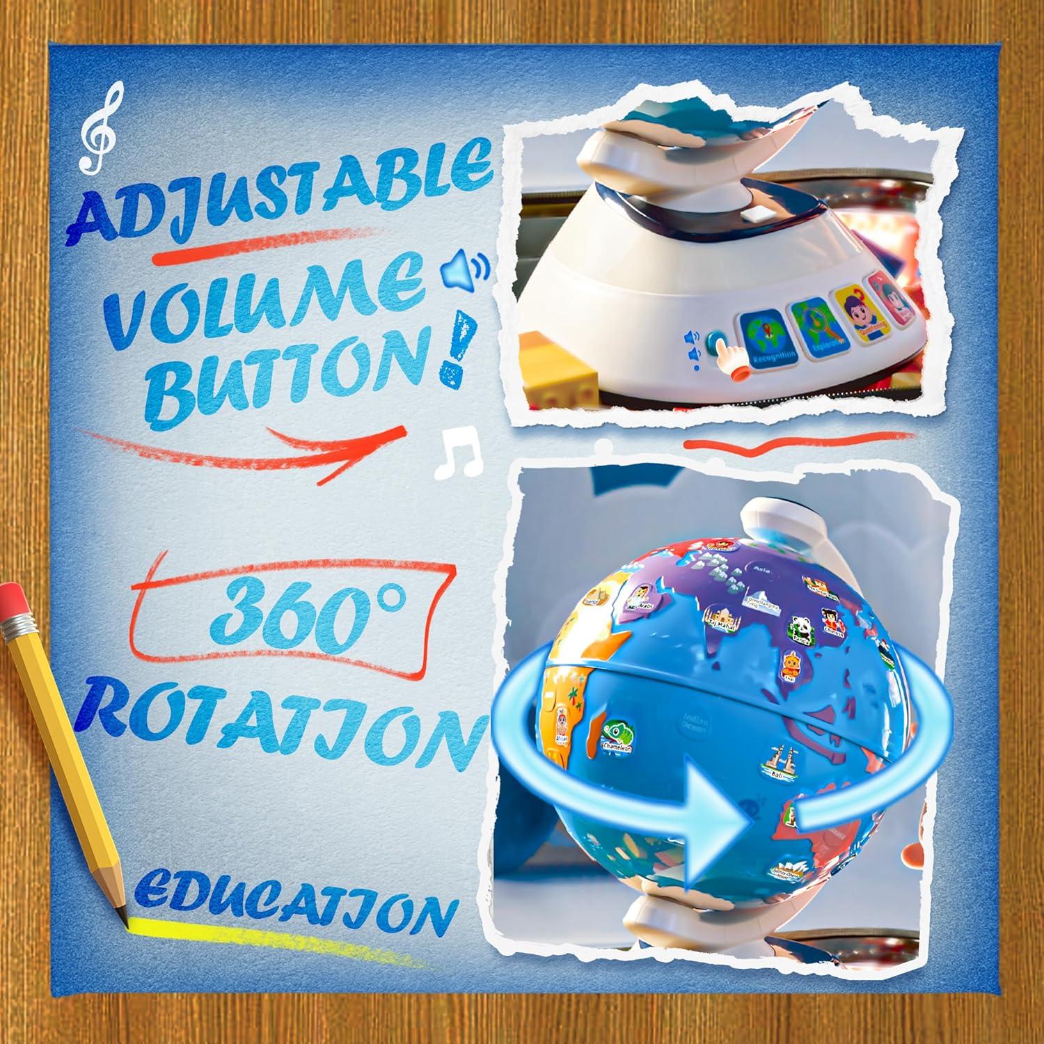 Globo Interactivo Educativo SMILESSKIDDO para Niños 1-3 Años