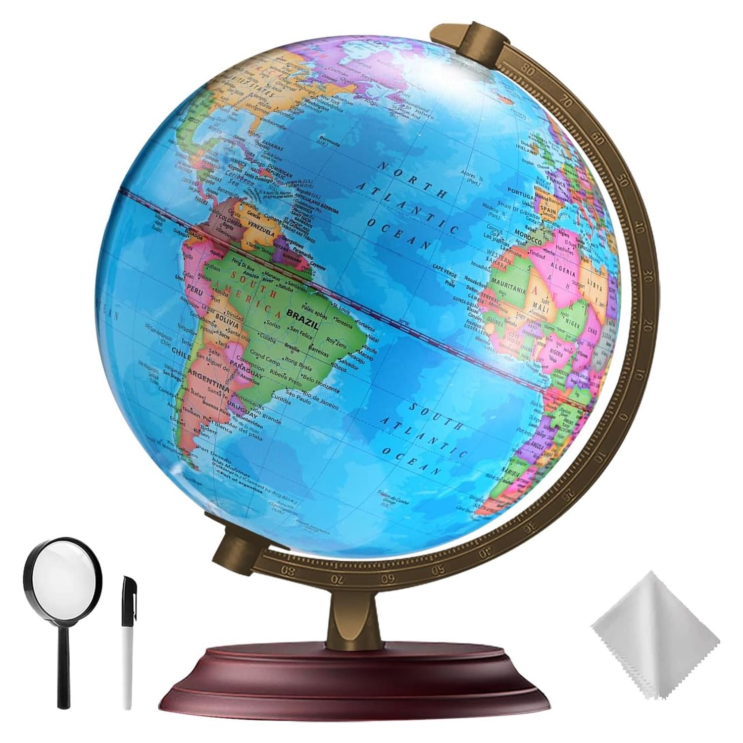 Globo Terráqueo Iluminado 20 cm TTKTK con Mapa de Estrellas