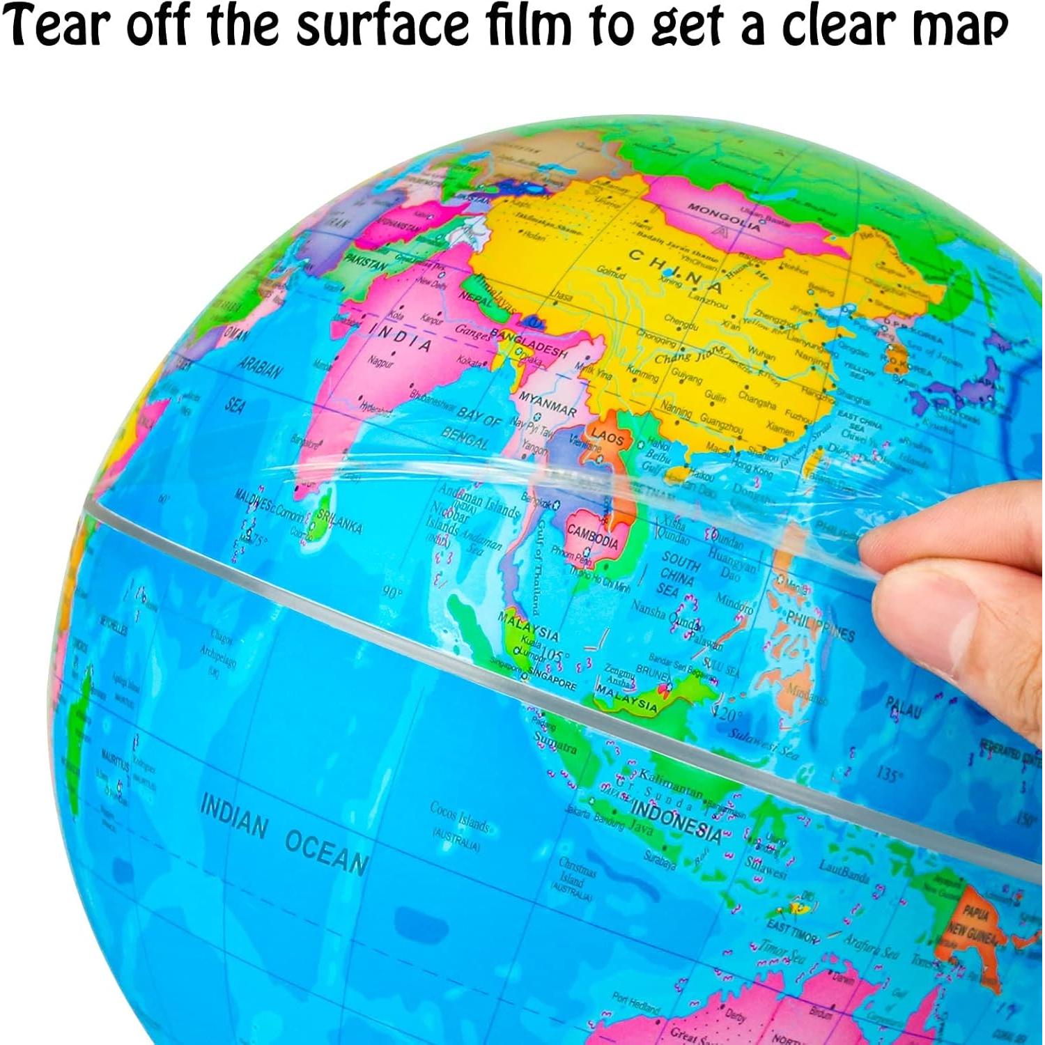 Globo Terráqueo Wizdar 25.4 cm Educativo DIY Rotatorio