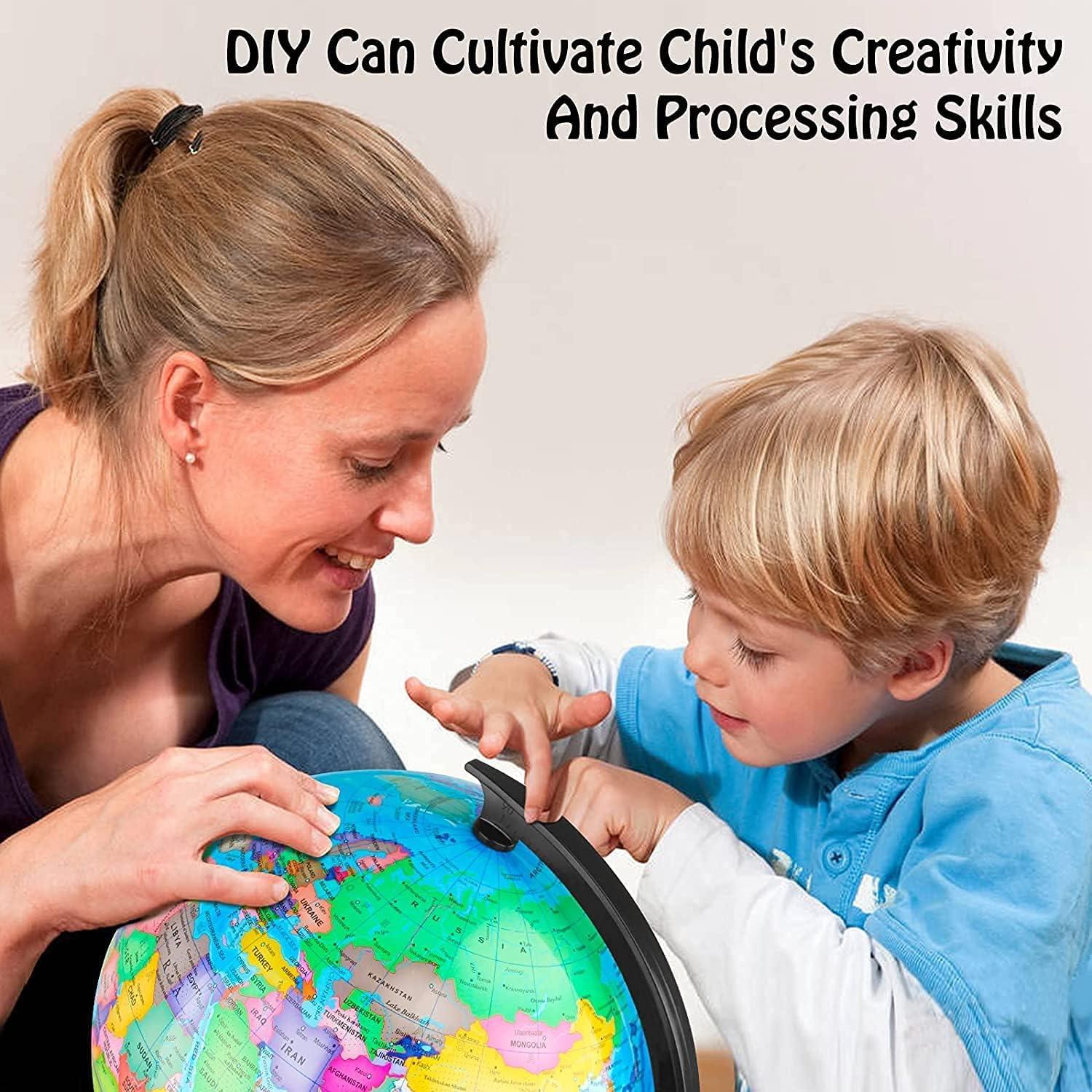 Globo Terráqueo Wizdar 25.4 cm Educativo DIY Rotatorio