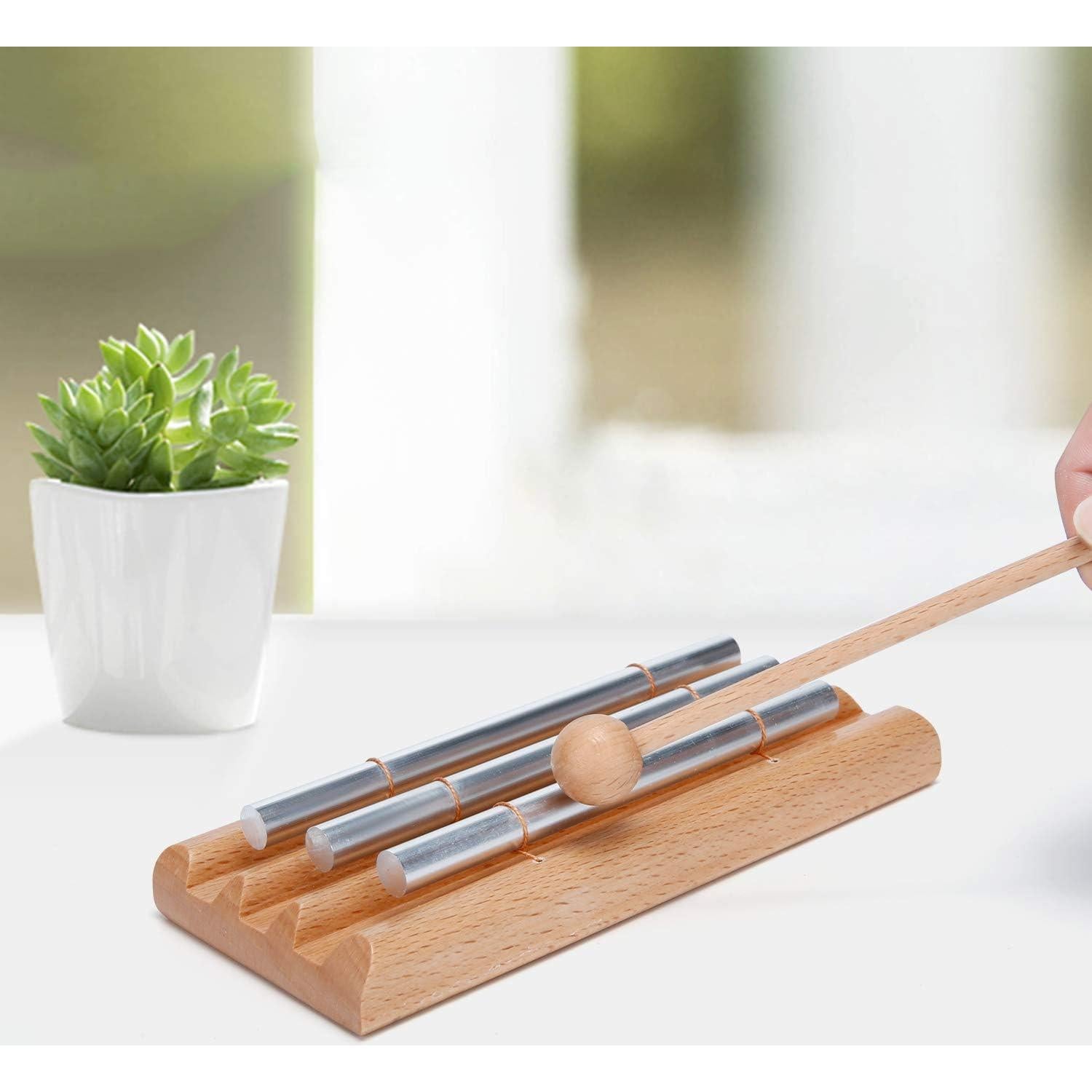 Campana de Aula de Tres Tonos MGTECH - Aluminio y Madera