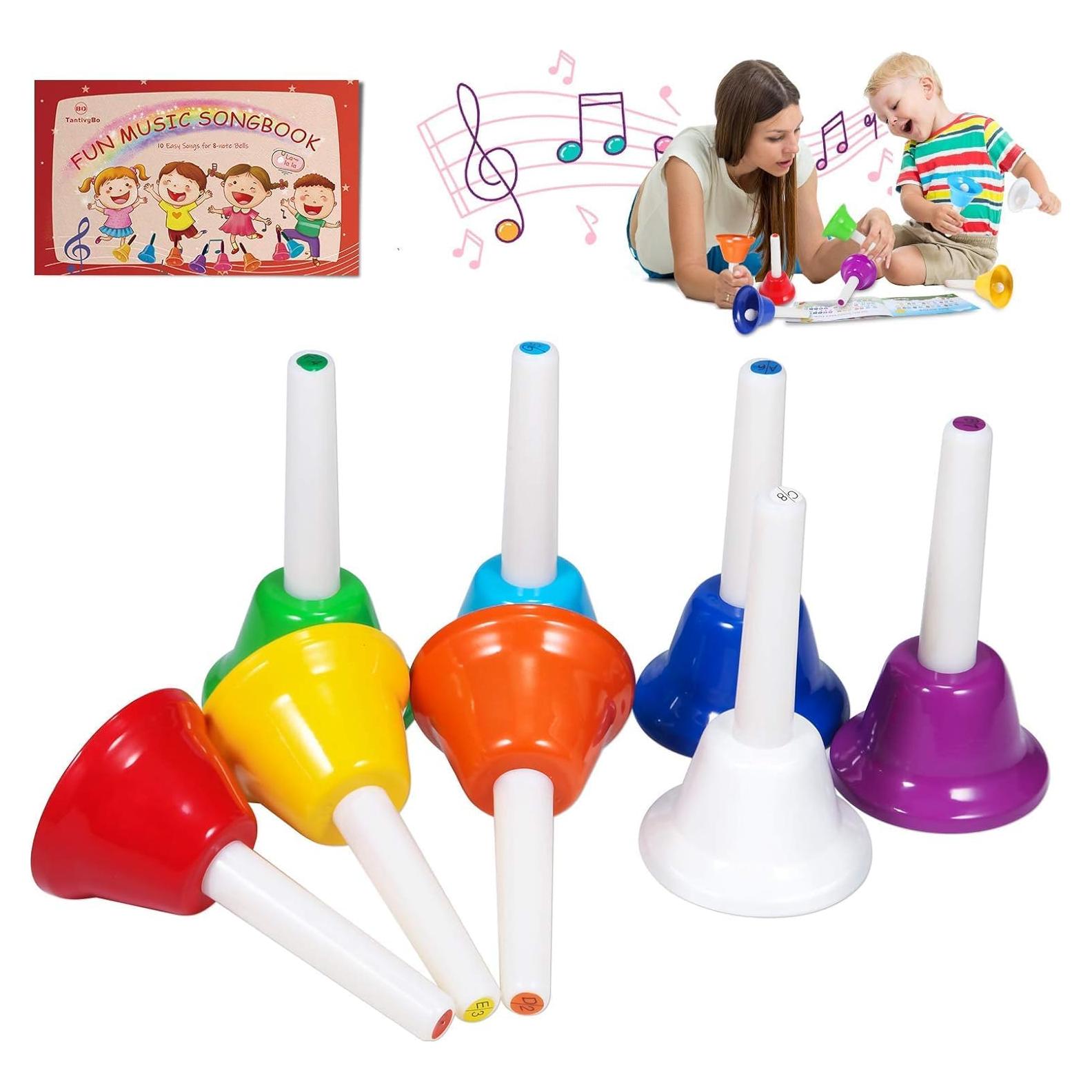 Campanas de Mano TantivyBo 8 Notas con Libro de 17 Canciones