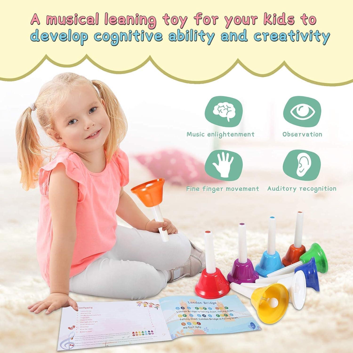 Campanas de Mano TantivyBo 8 Notas con Libro de 17 Canciones