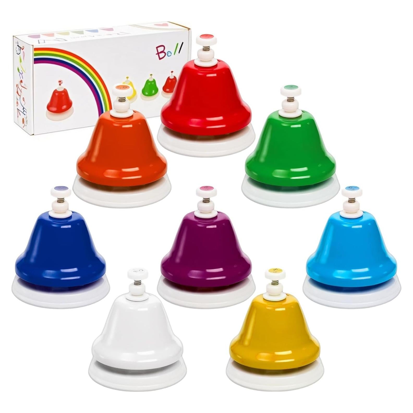 8 Campanas de Escritorio Musicales Coloridas Noamus - 8.89 cm