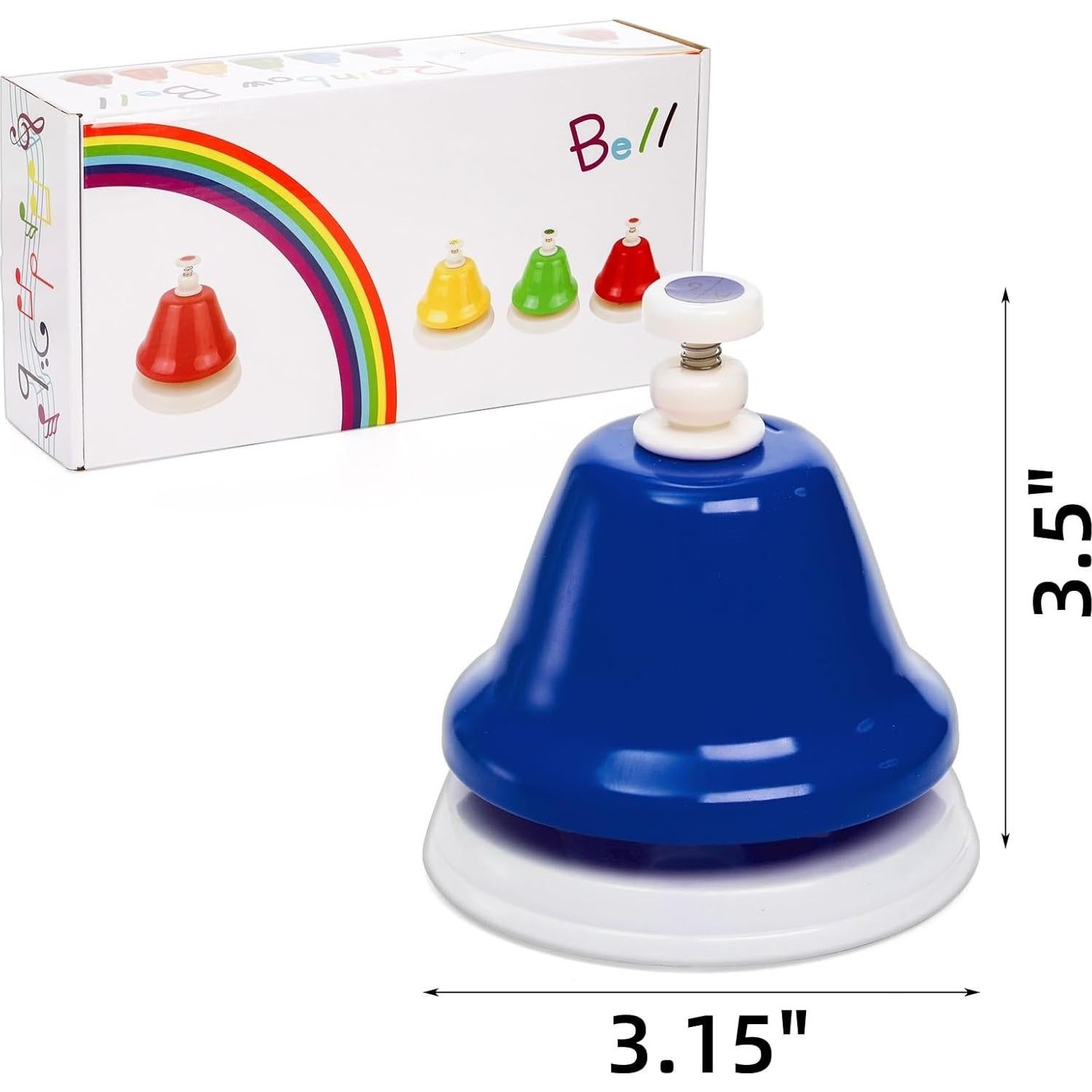 8 Campanas de Escritorio Musicales Coloridas Noamus - 8.89 cm