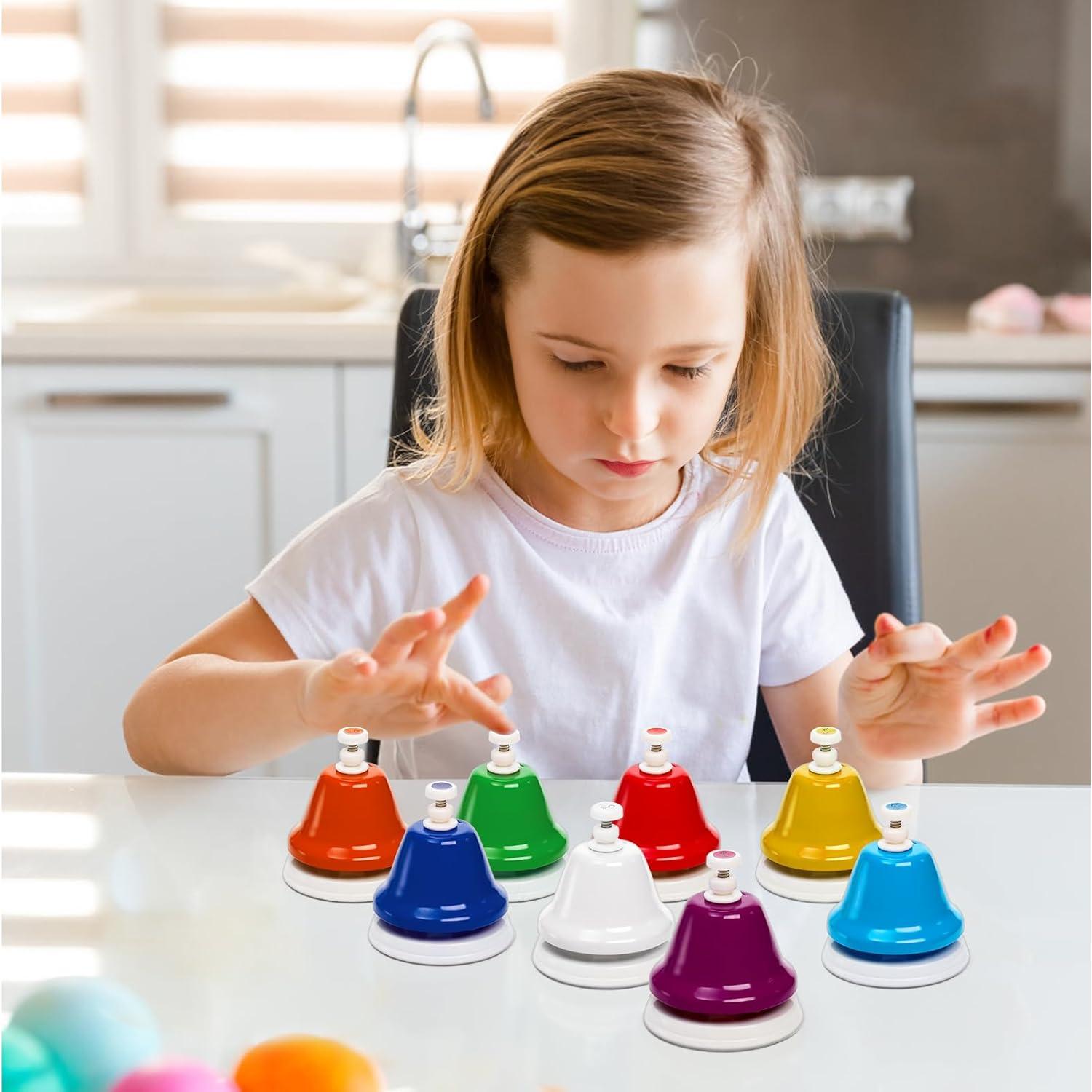 8 Campanas de Escritorio Musicales Coloridas Noamus - 8.89 cm