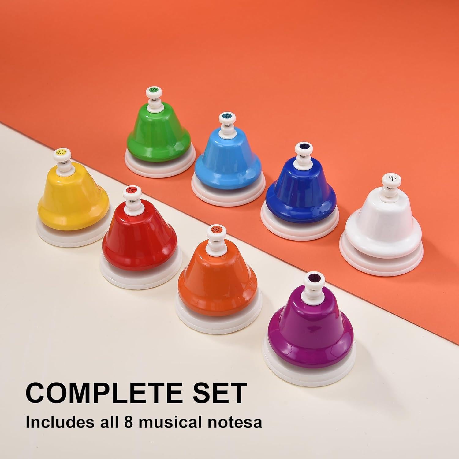 Campanas de Escritorio HILAZA 8 Notas Musicales para Niños