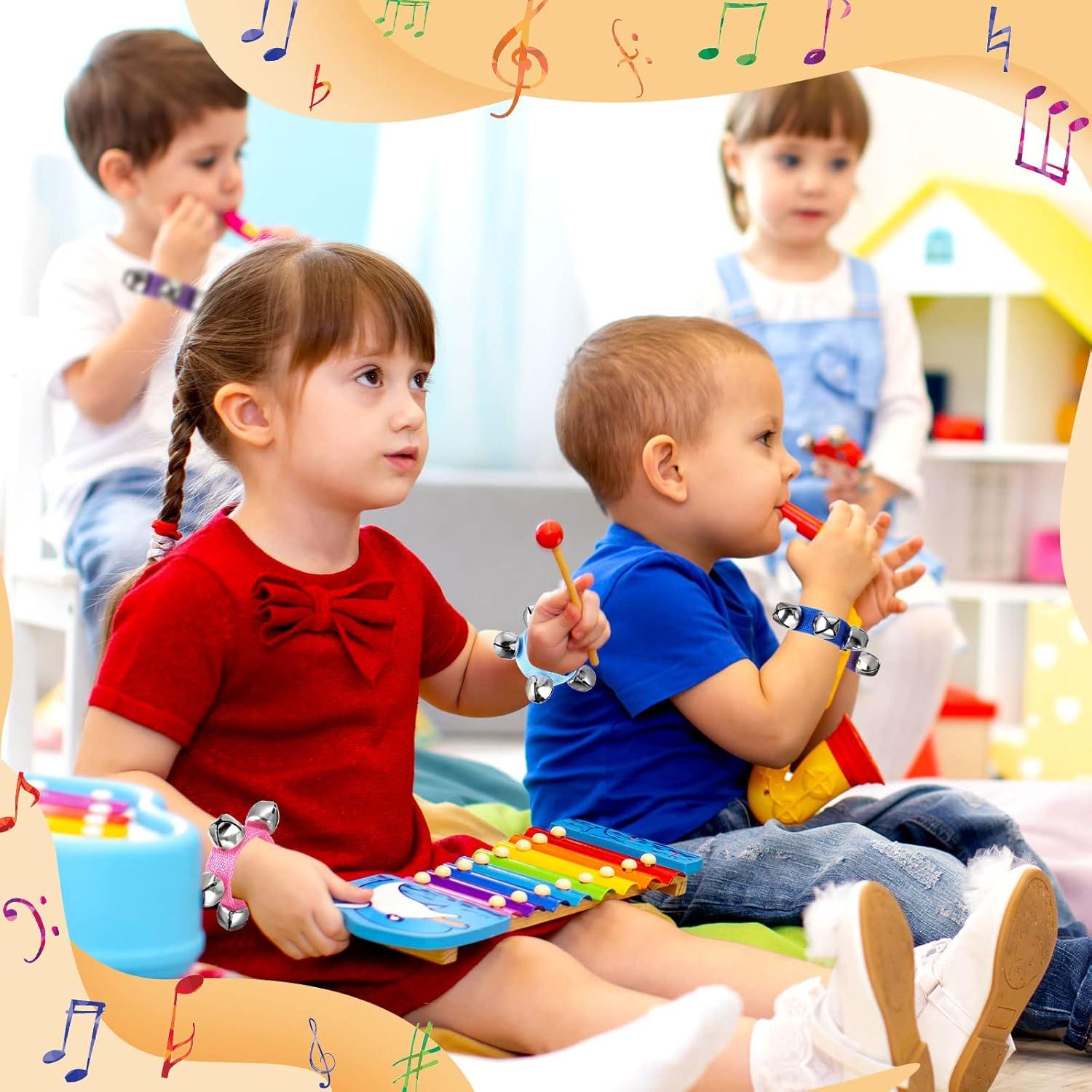 Cascabeles de Muñeca Yeshone 64 Pcs para Niños - 8 Colores