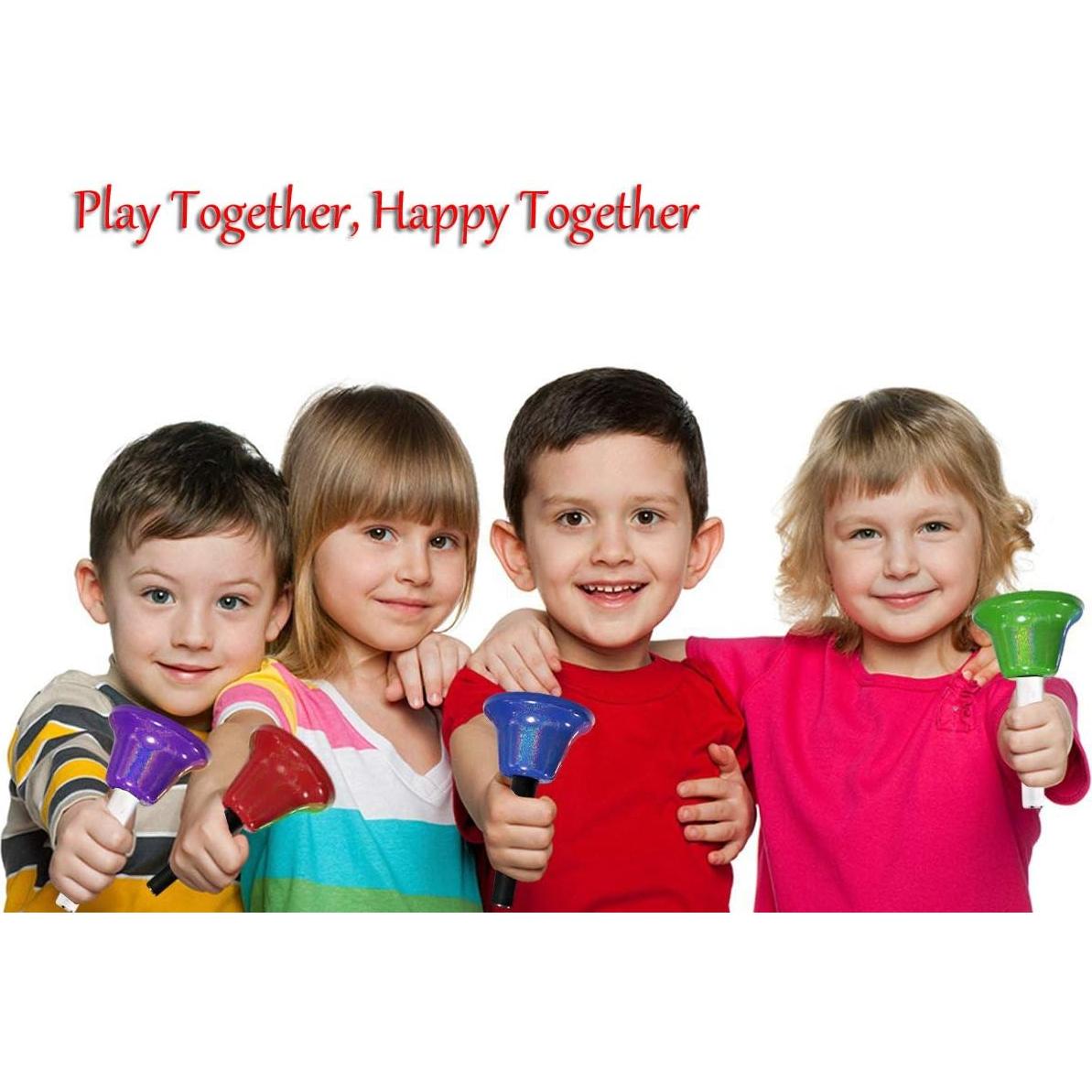 Campanas de Mano Musicales 8 Notas con Bolsa y Partituras