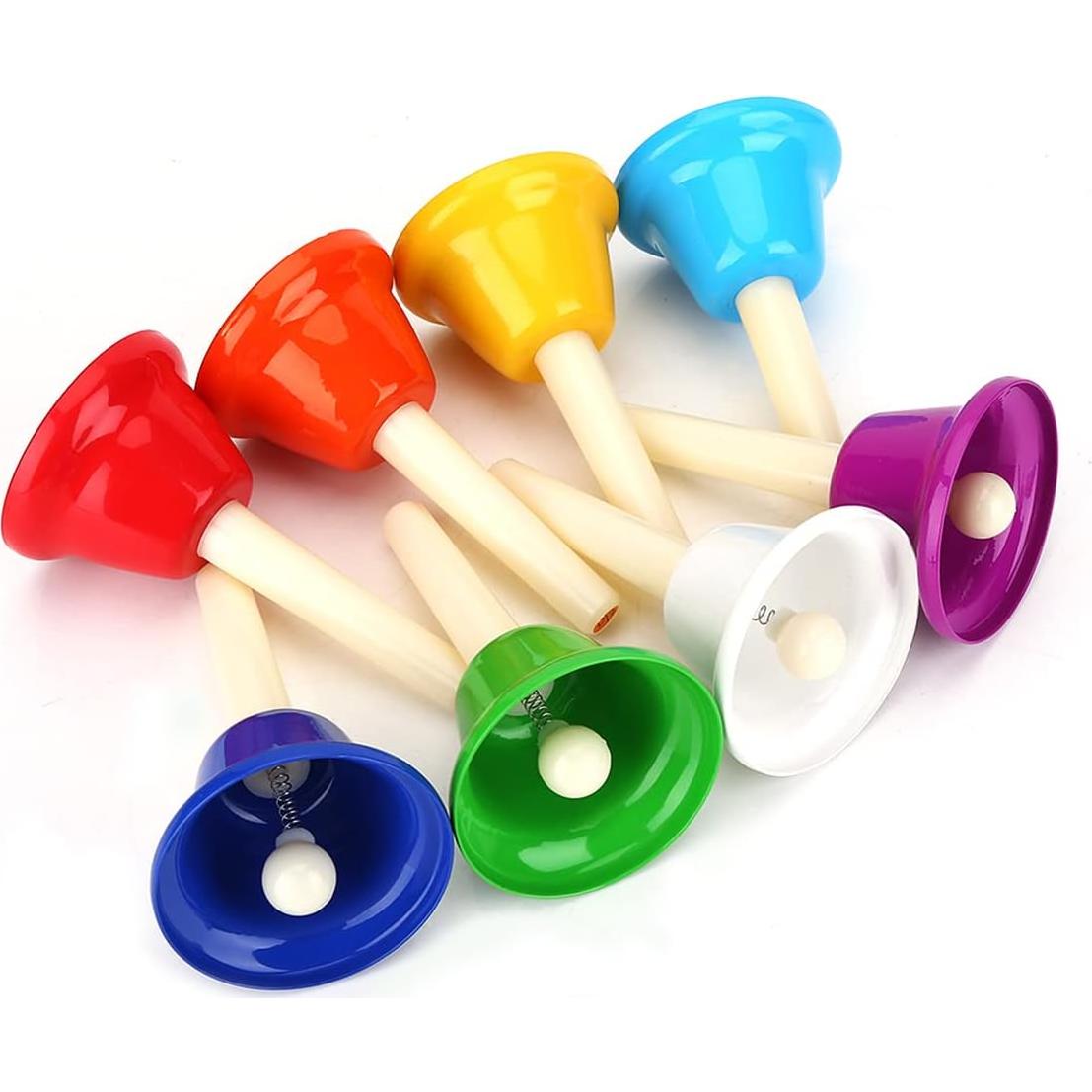 Campanas de Mano Musicales 8 Notas con Bolsa y Partituras