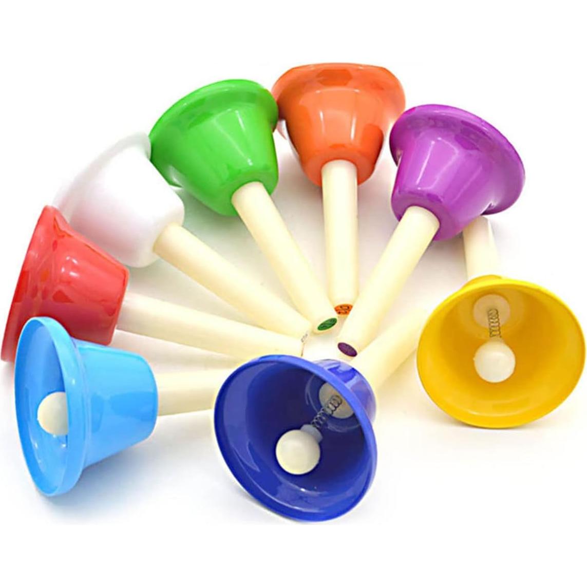 Campanas de Mano Musicales 8 Notas con Bolsa y Partituras